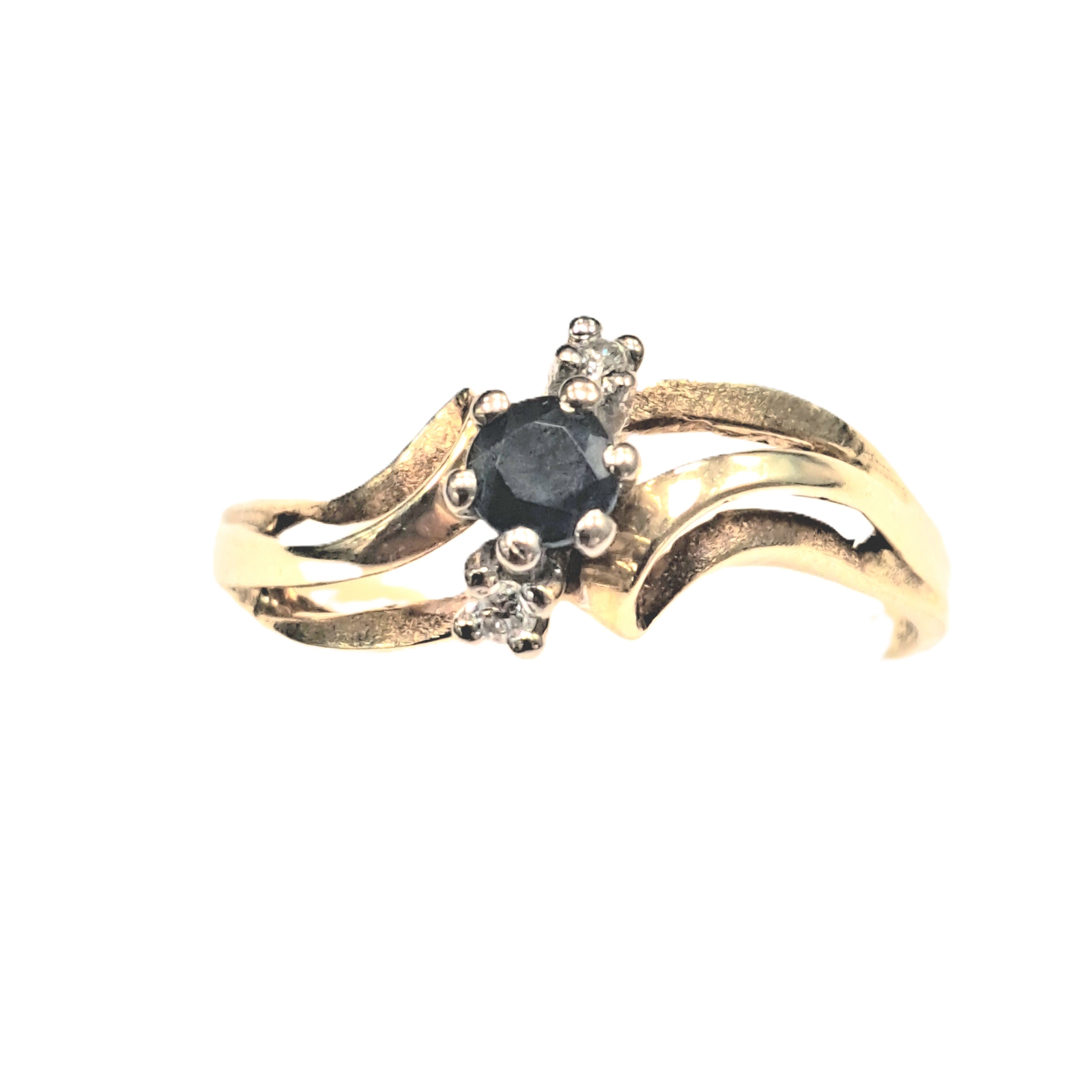 Ring Gelb-/ Weißgold 585 Brillanten Saphir Gr.63