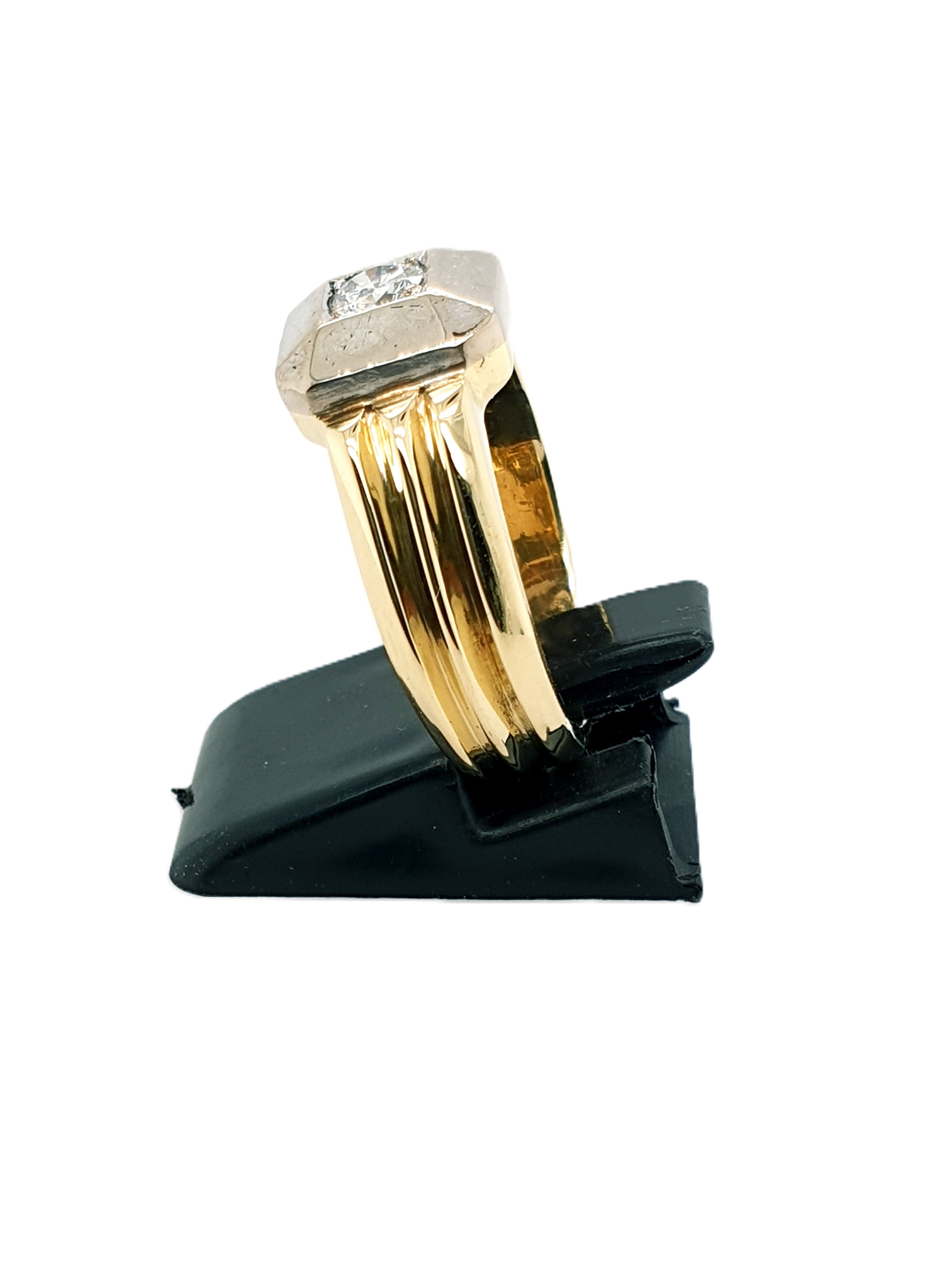 Brillant Gold Ring 585/14kt Gr.57 ca. 0,25ct Brillant