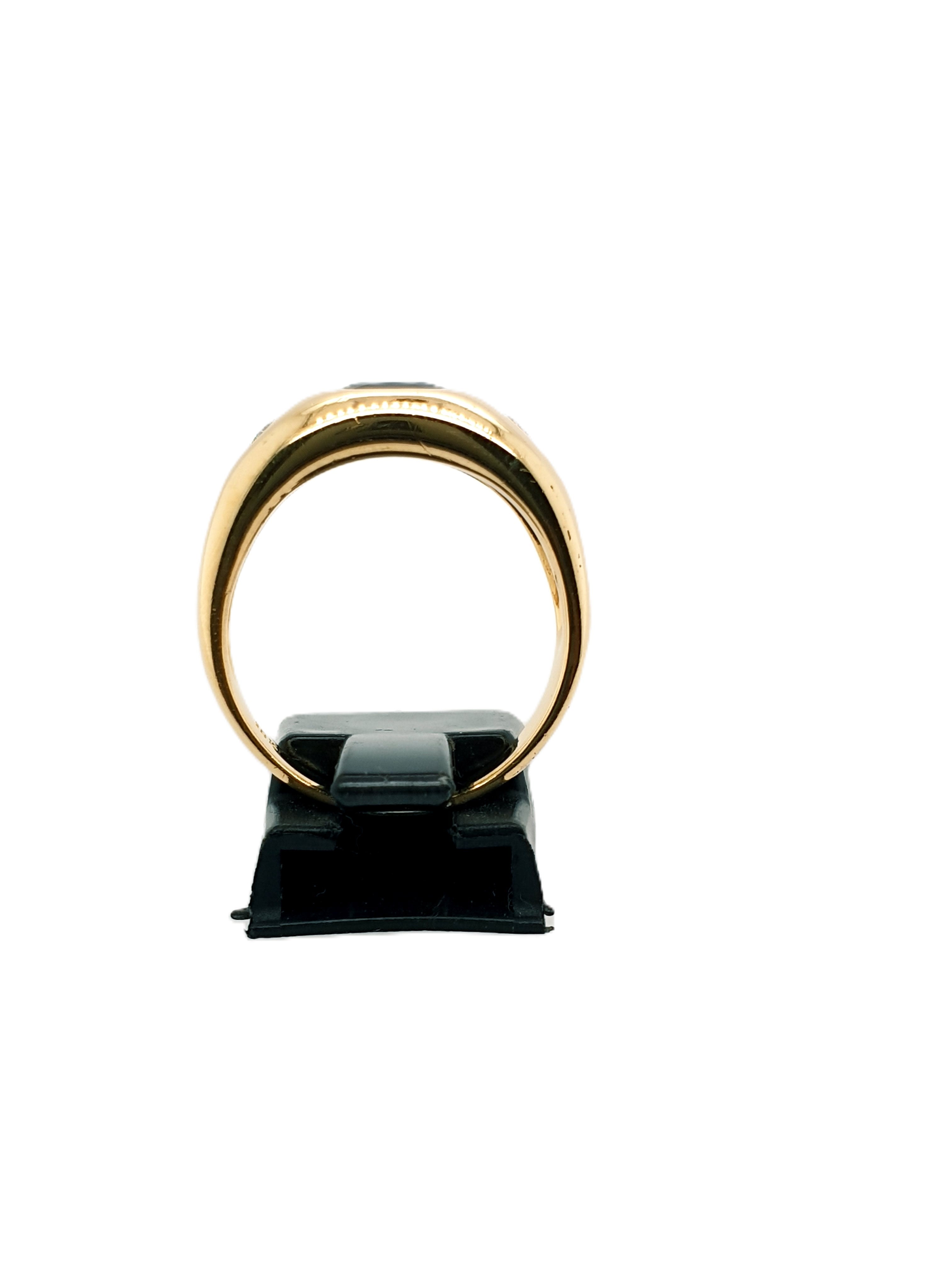 Brillant Saphir Gold Ring 750/18kt Gr.60