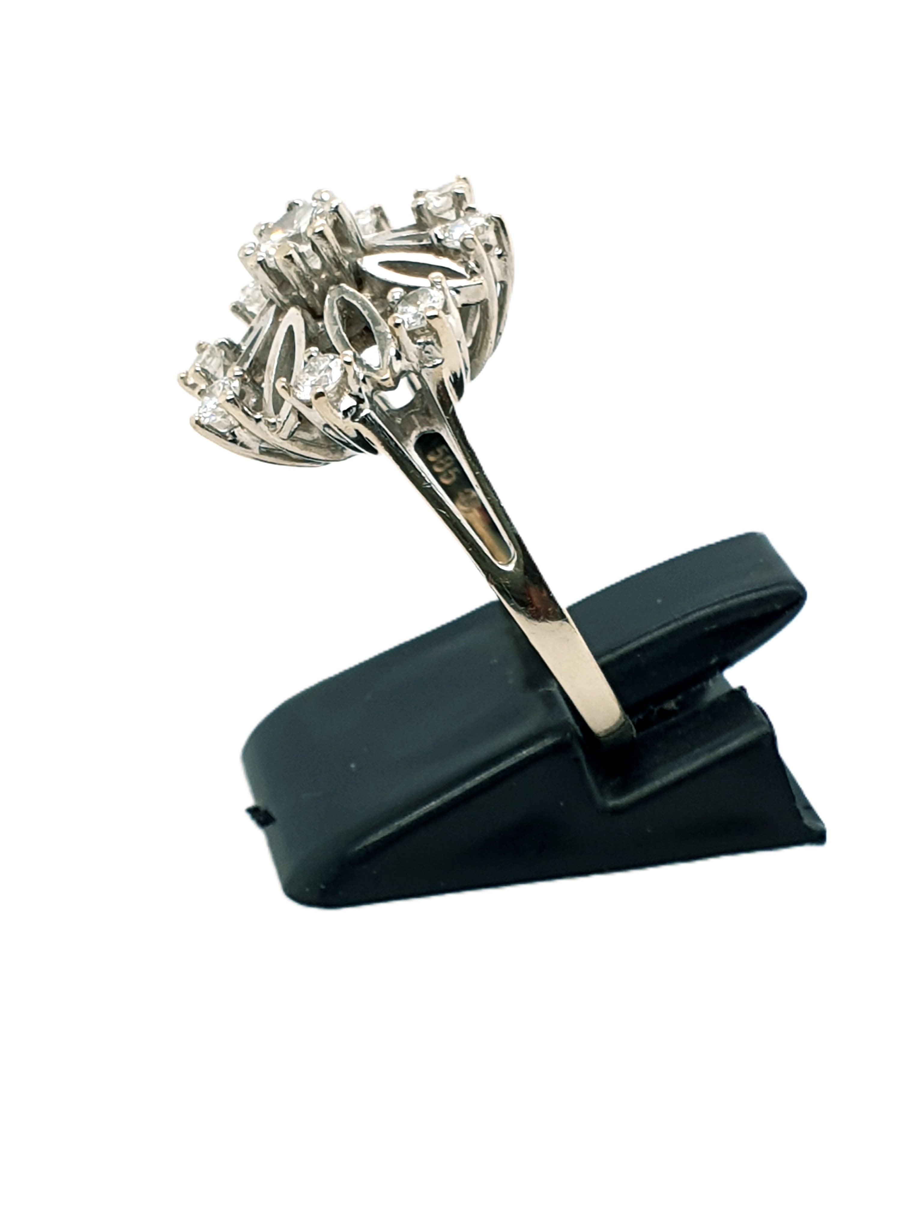 Weißgold Brillant Ring 585/14kt Gr.56