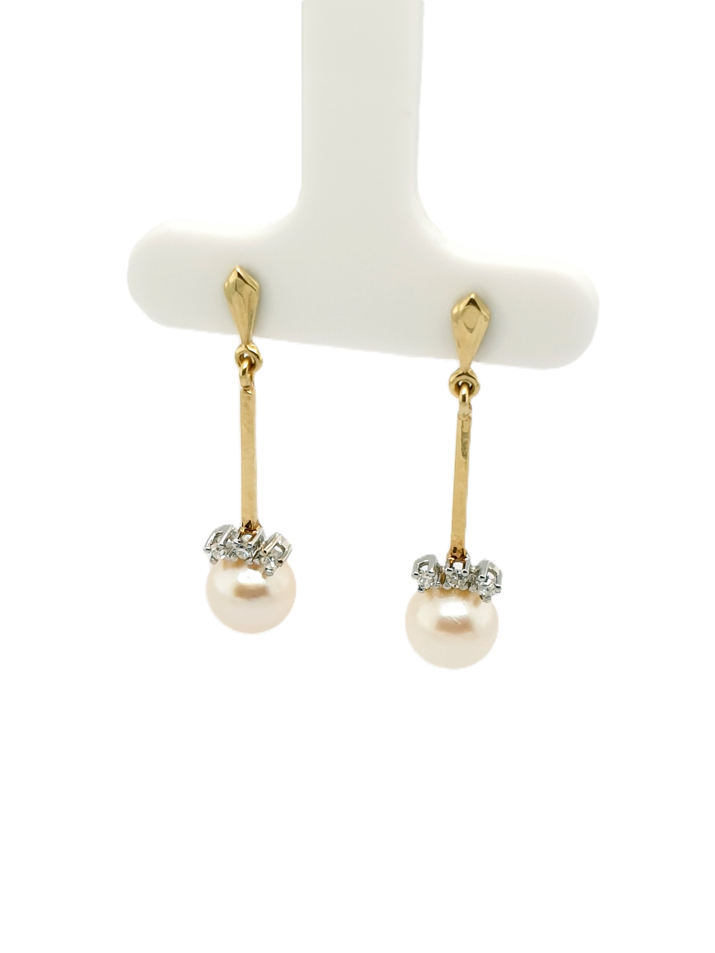 Perlen Ohrringe 585/14kt Gold