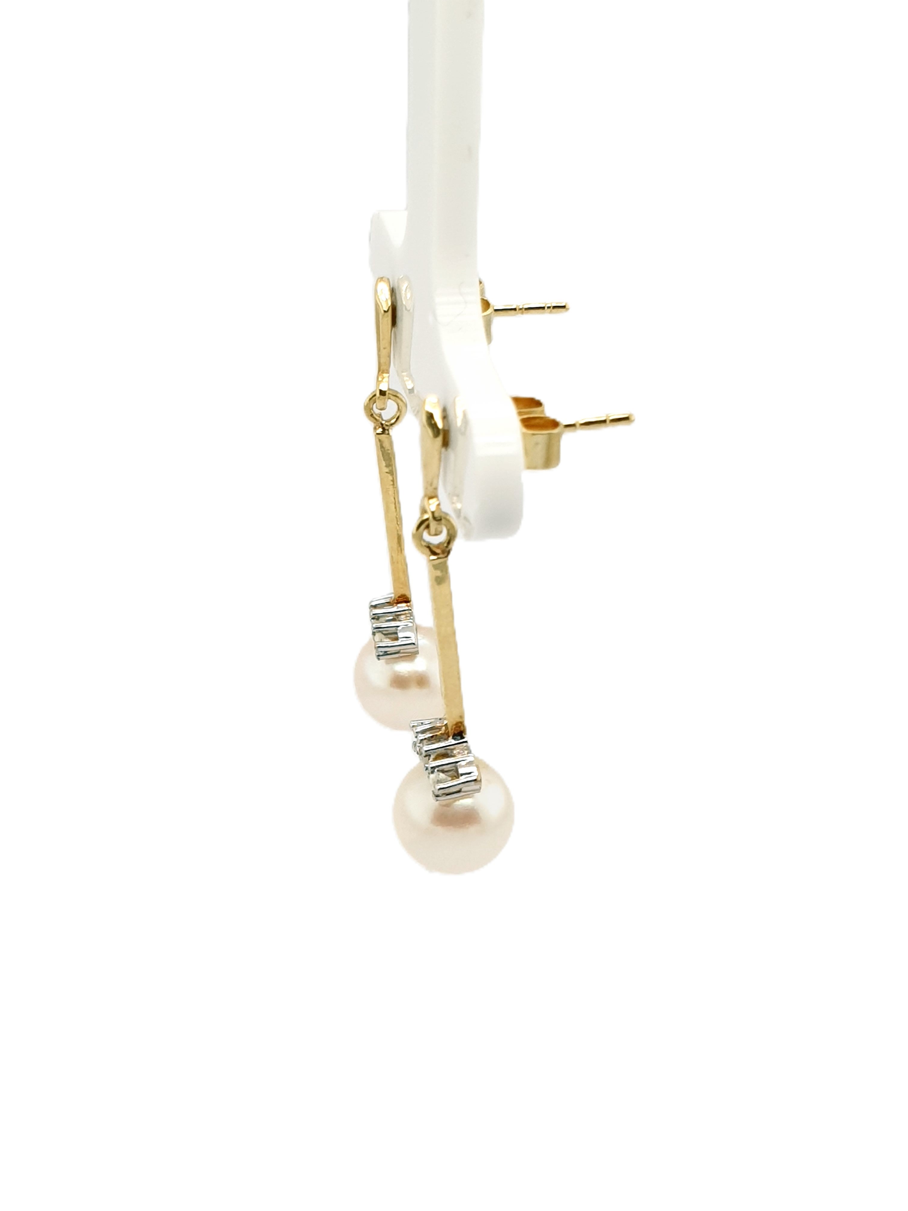 Perlen Ohrringe 585/14kt Gold