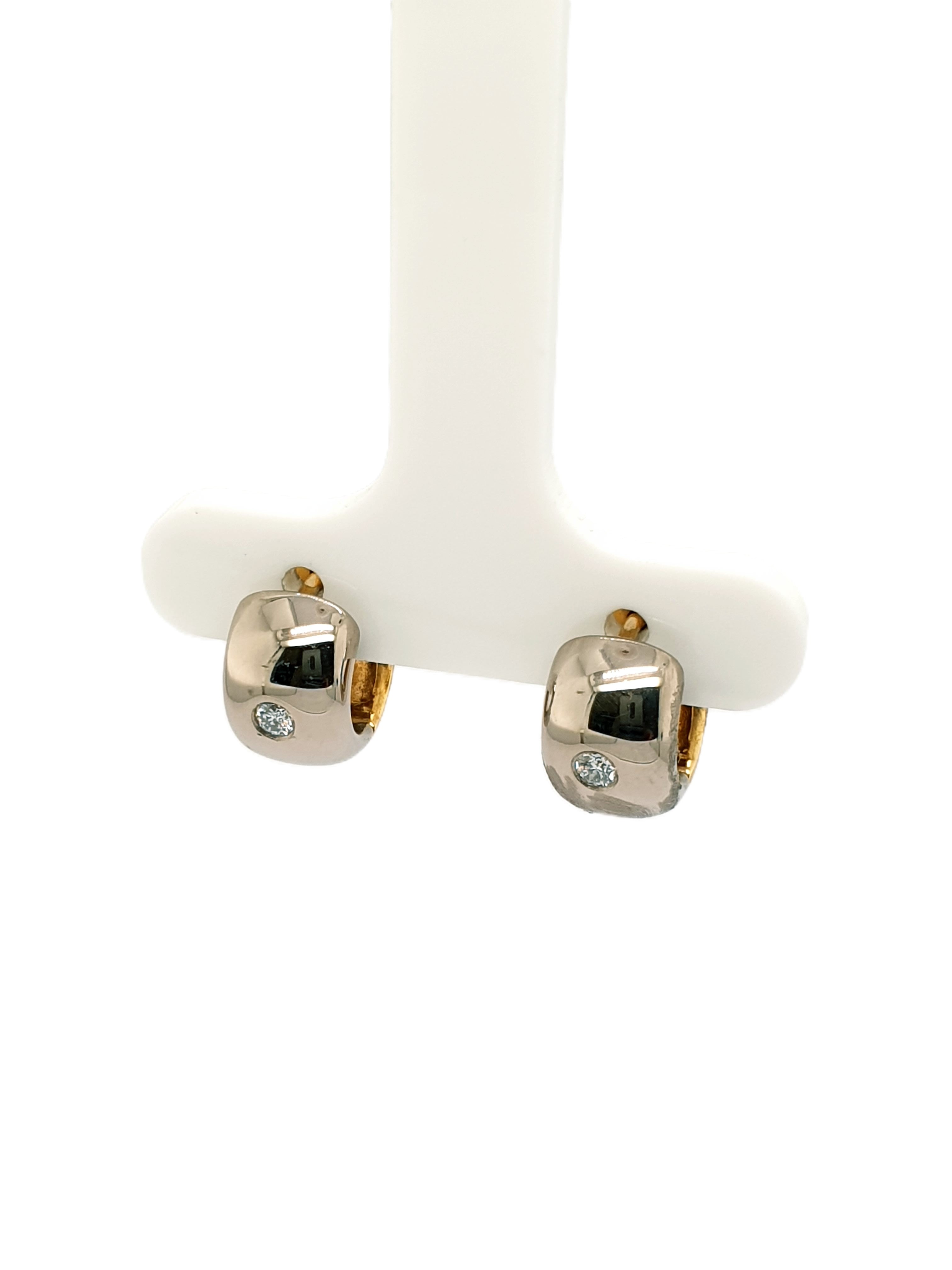 Gold Ohrringe 750/18kt Bicolor