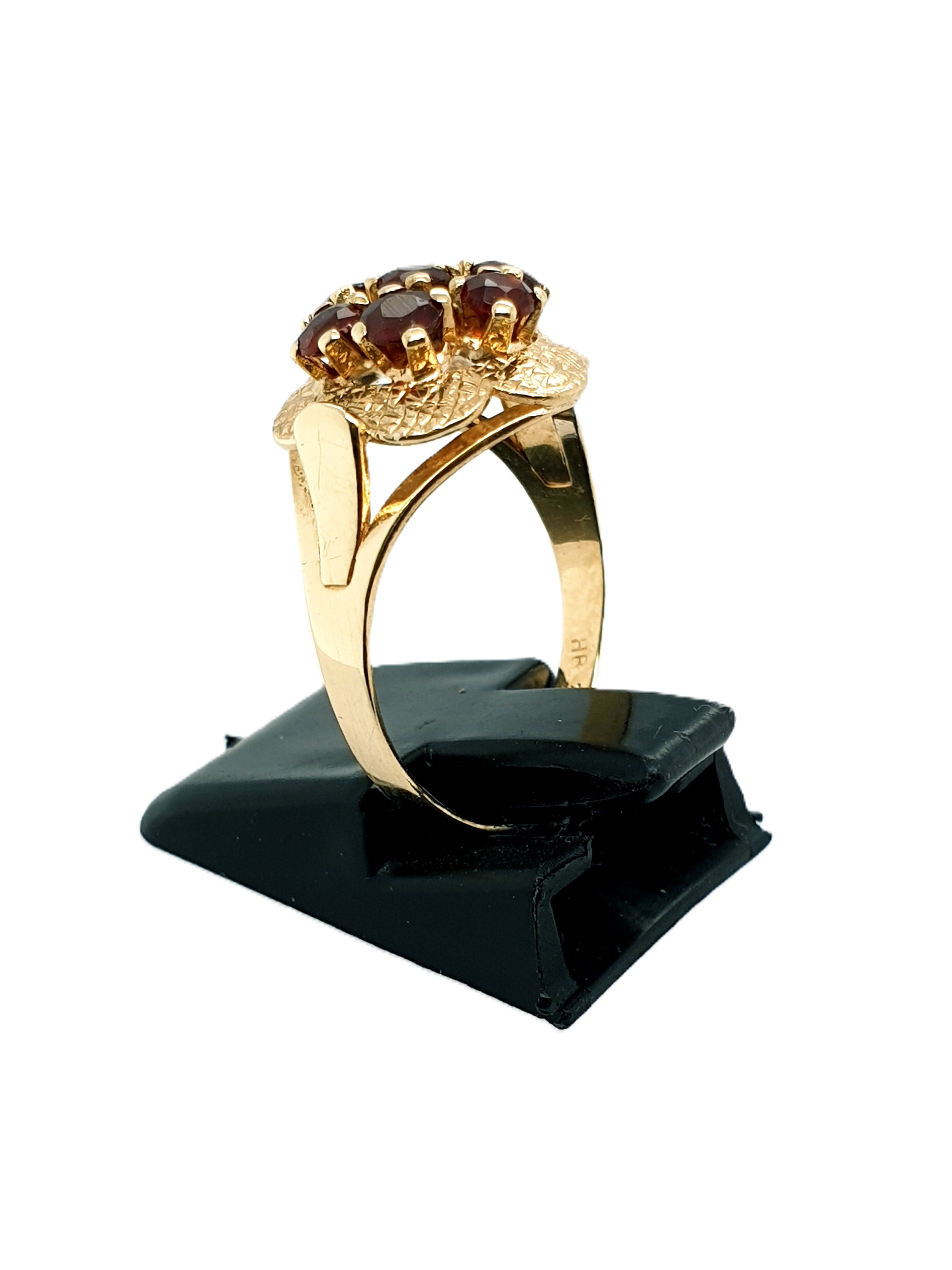 Gold Ring 333/8kt Gr.52 mit Granat