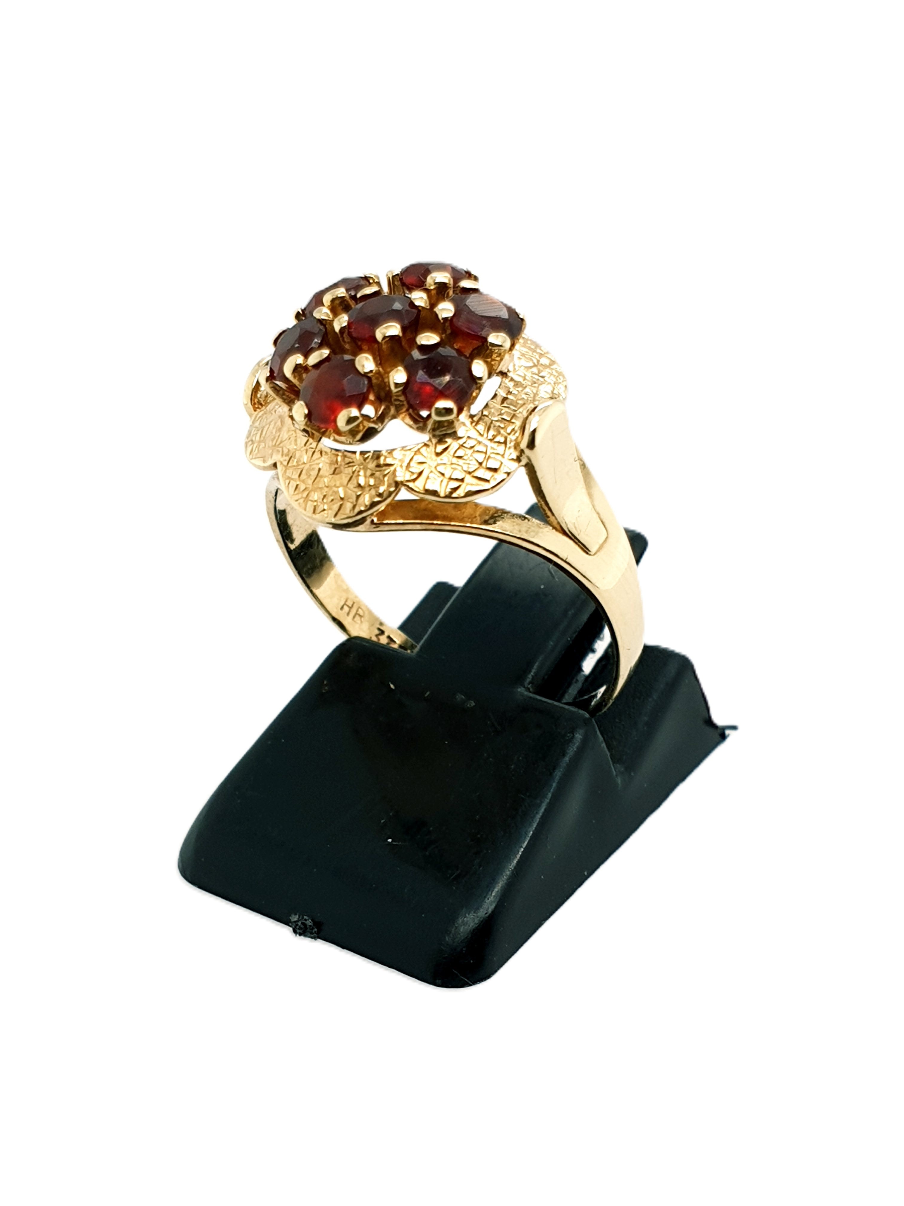 Gold Ring 333/8kt Gr.52 mit Granat