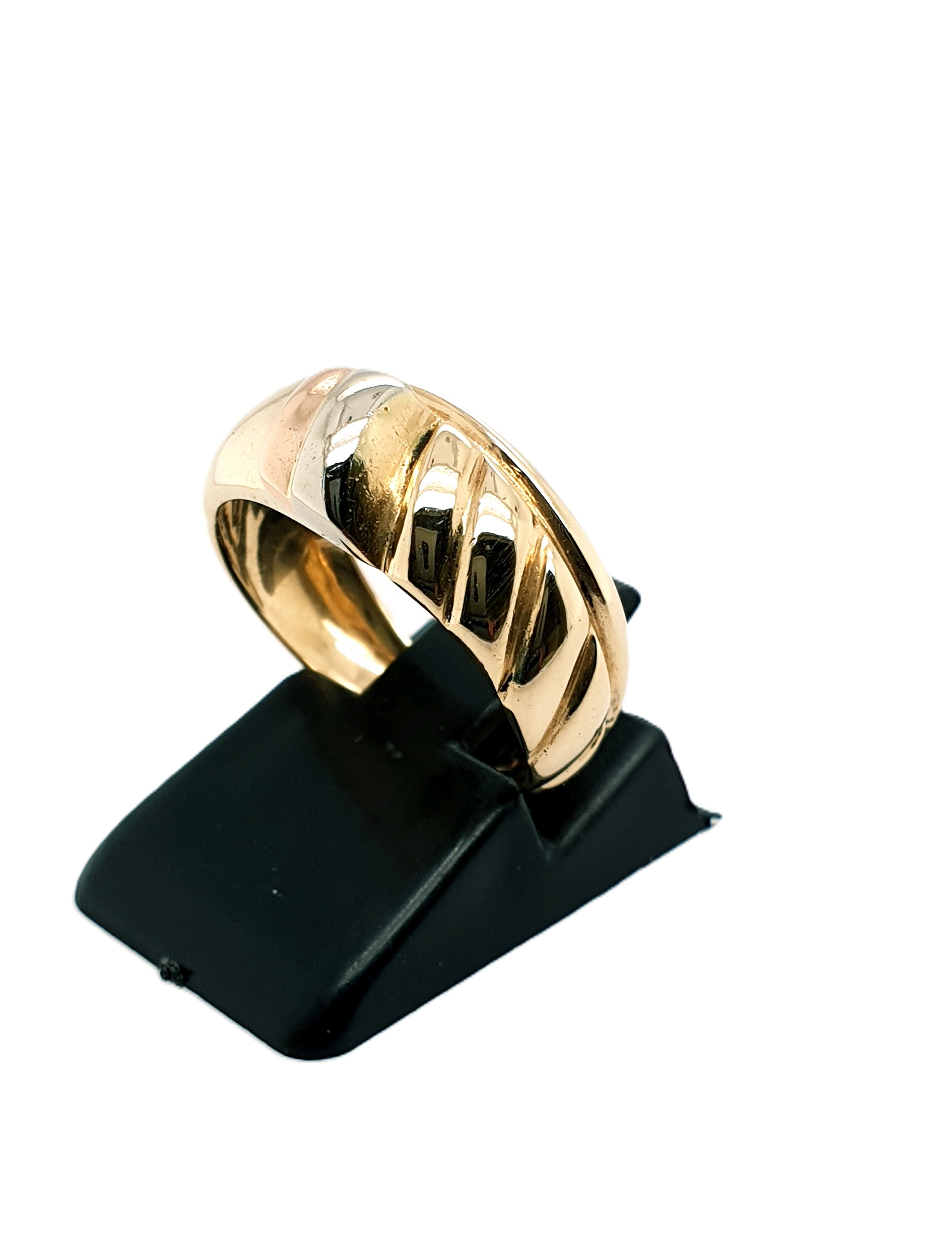 Tricolor Gold Ring 585/14kt Gr.52