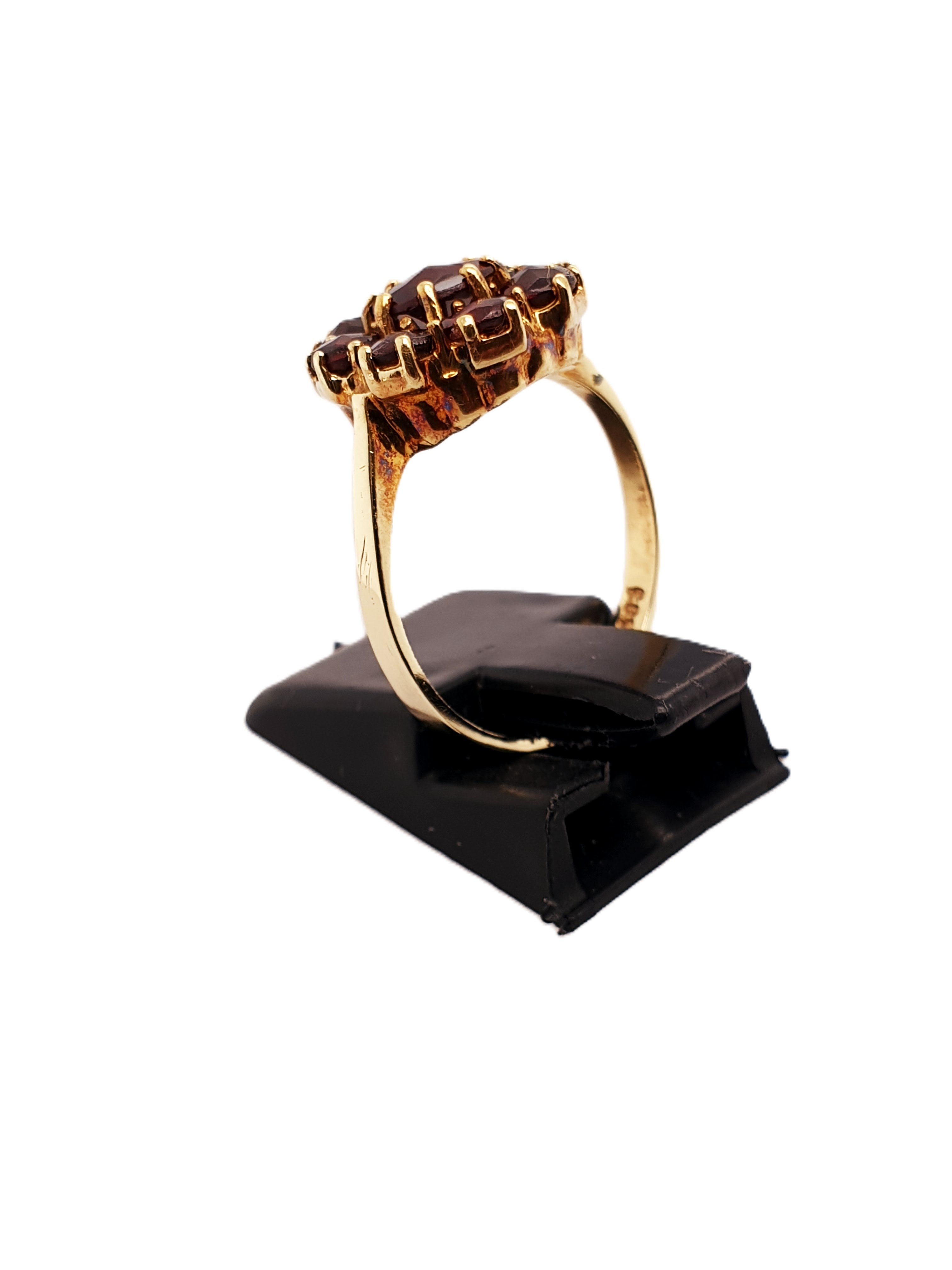 Gold Ring 585/14kt Gr.54 mit Granat