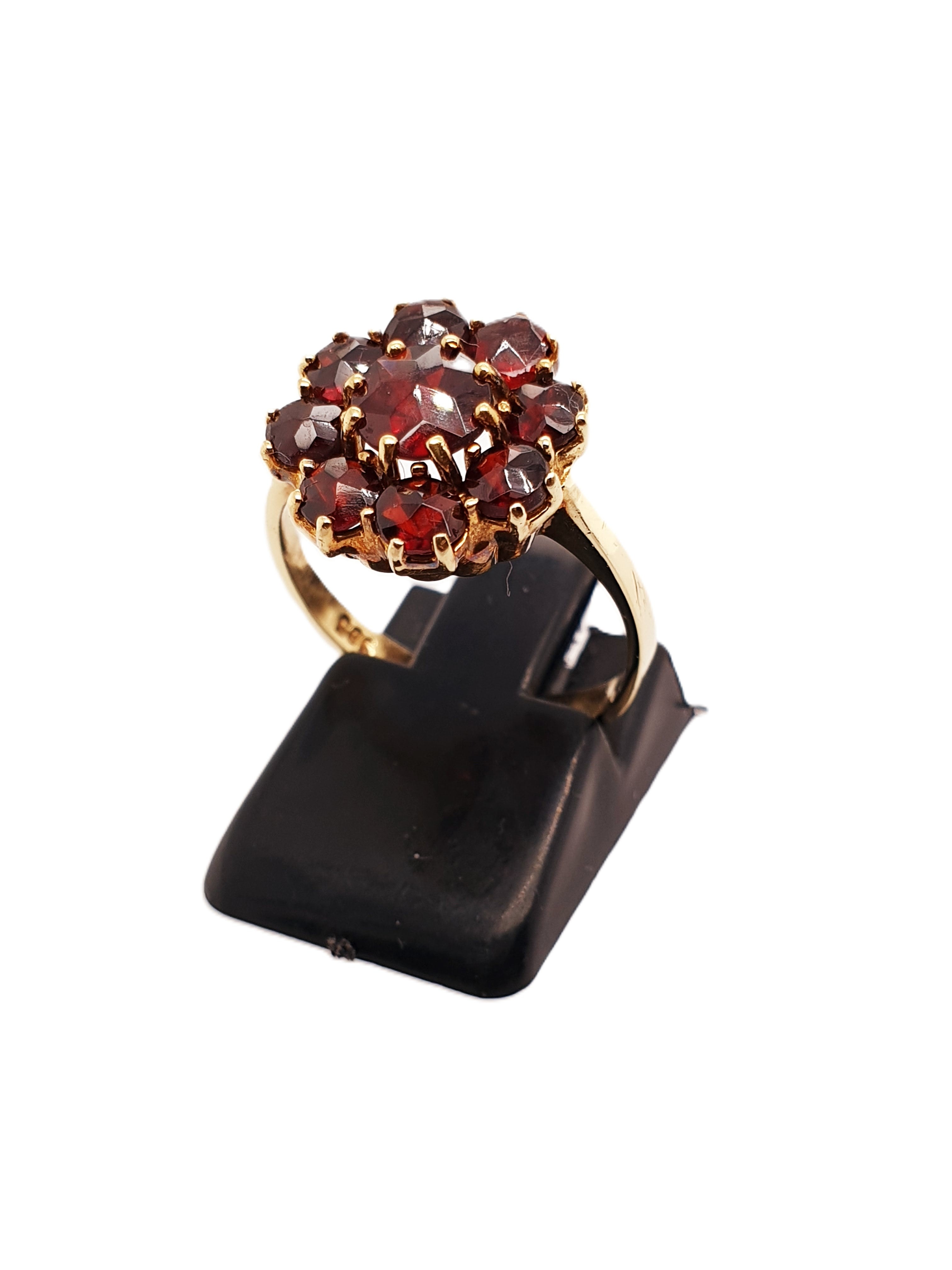 Gold Ring 585/14kt Gr.54 mit Granat