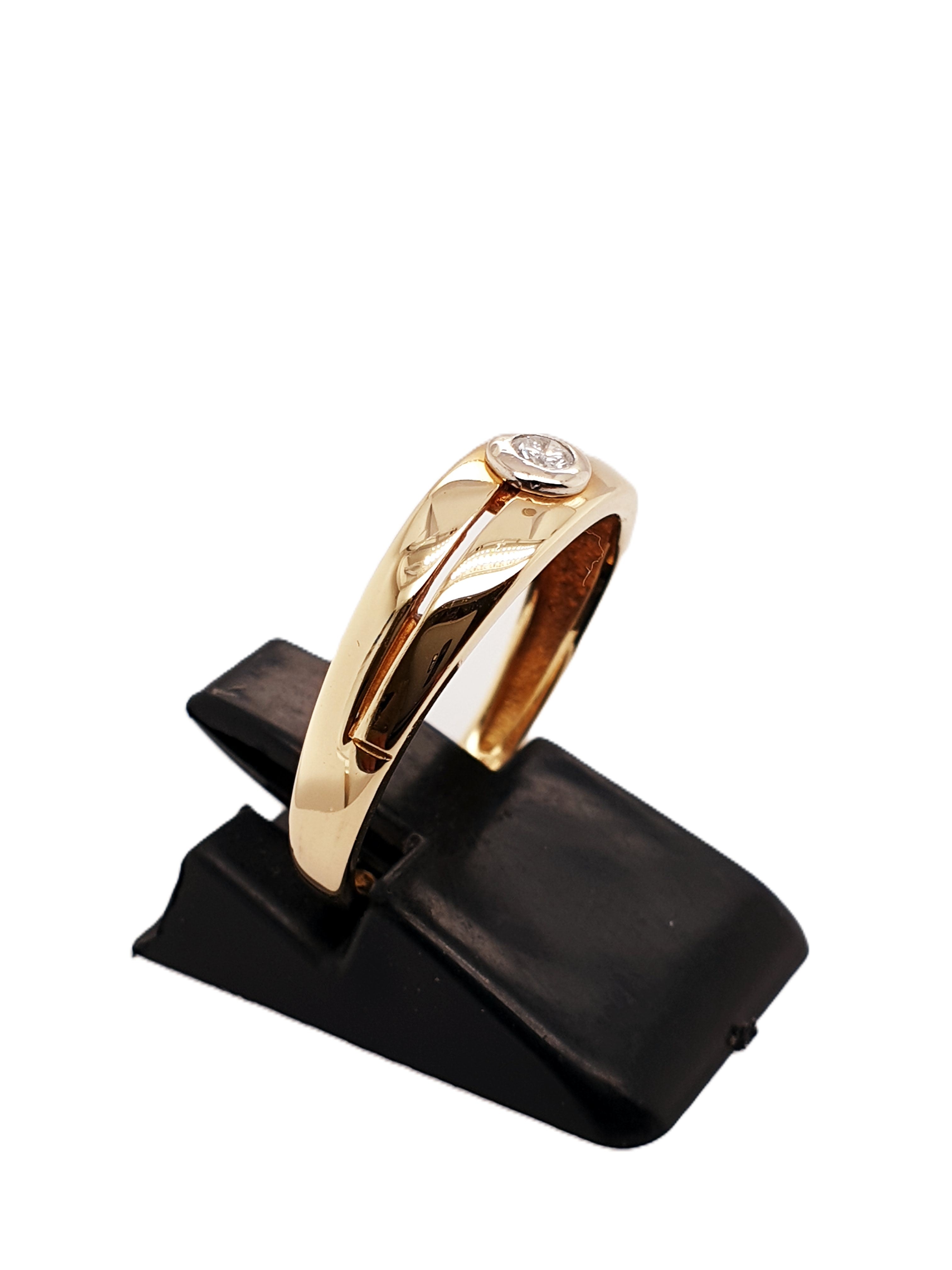 Gold Ring 585/14kt mit Brillant Gr.55