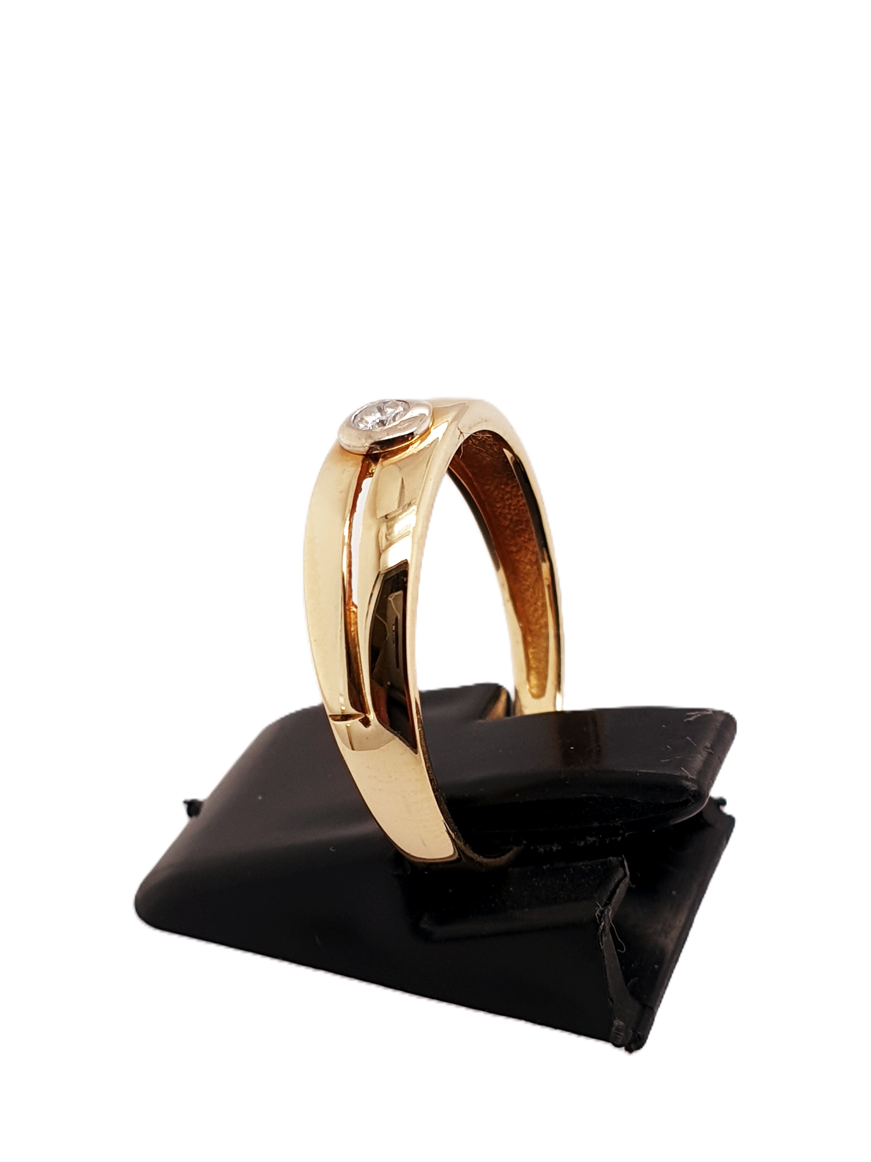 Gold Ring 585/14kt mit Brillant Gr.55