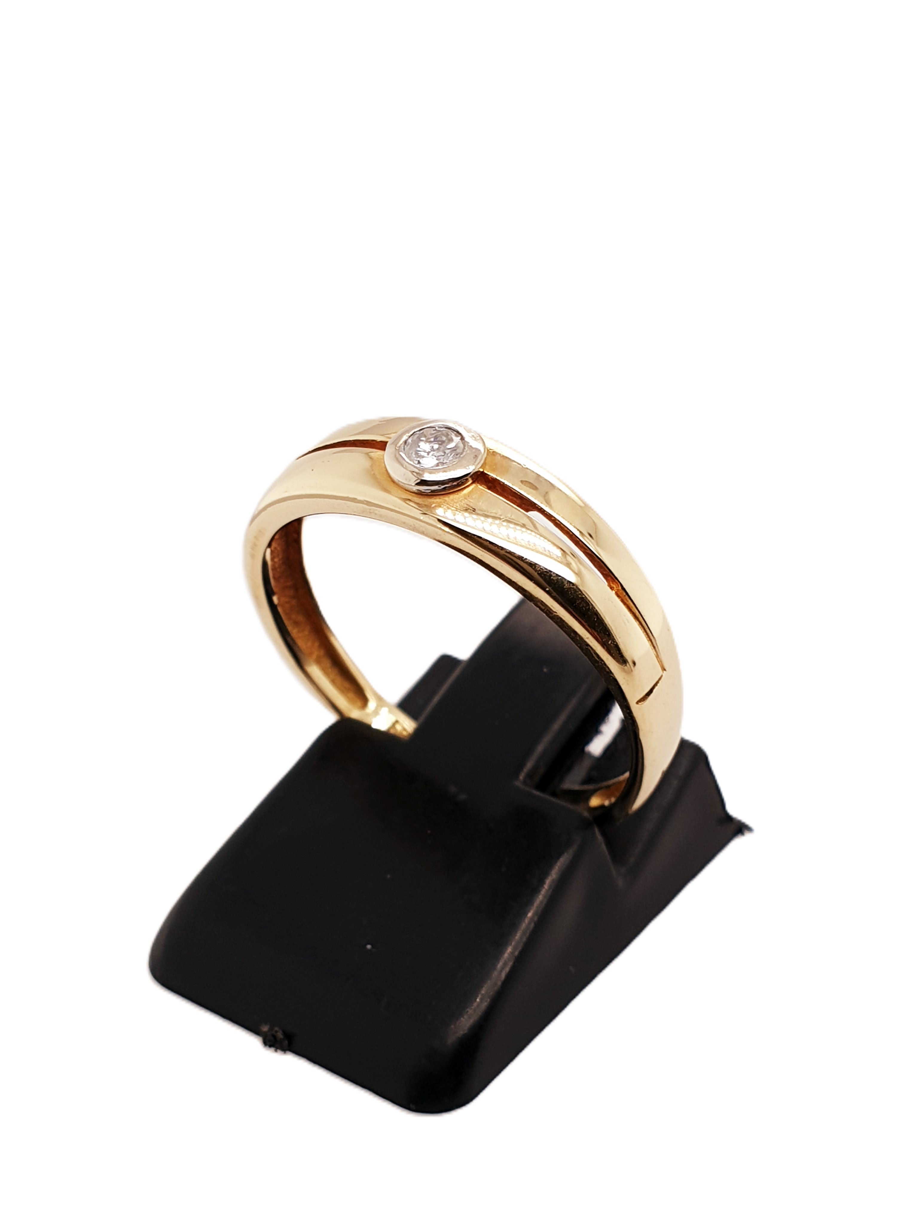 Gold Ring 585/14kt mit Brillant Gr.55