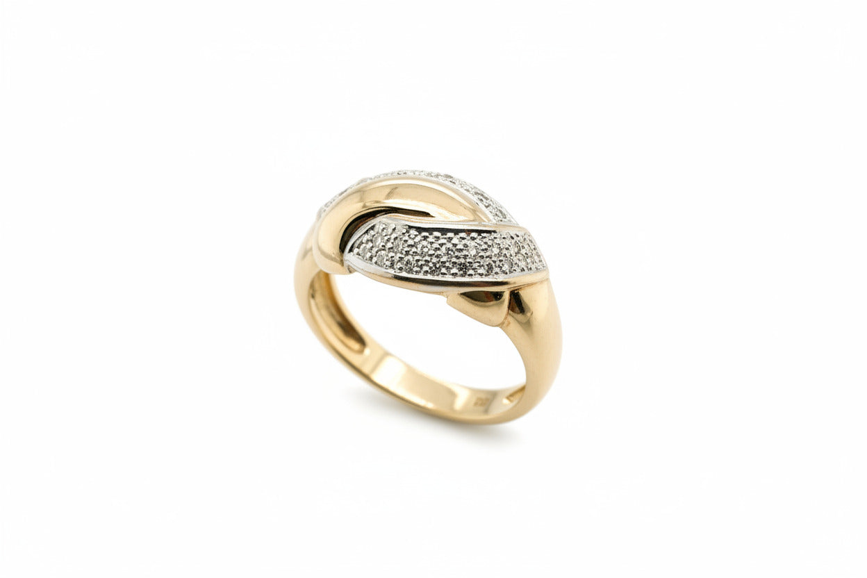 Gold Ring 585/14kt Gr.57 mit Brillanten