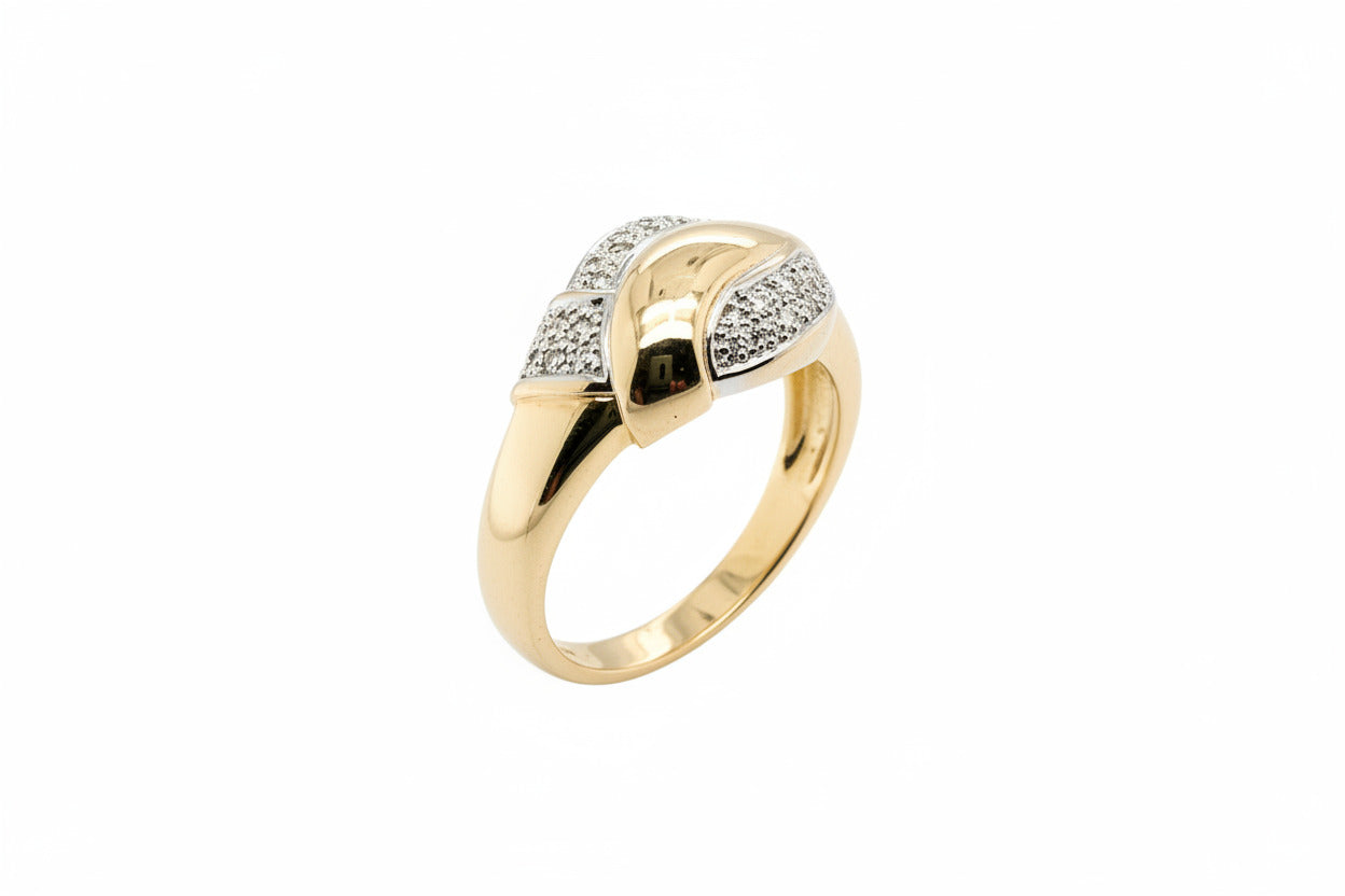 Gold Ring 585/14kt Gr.57 mit Brillanten