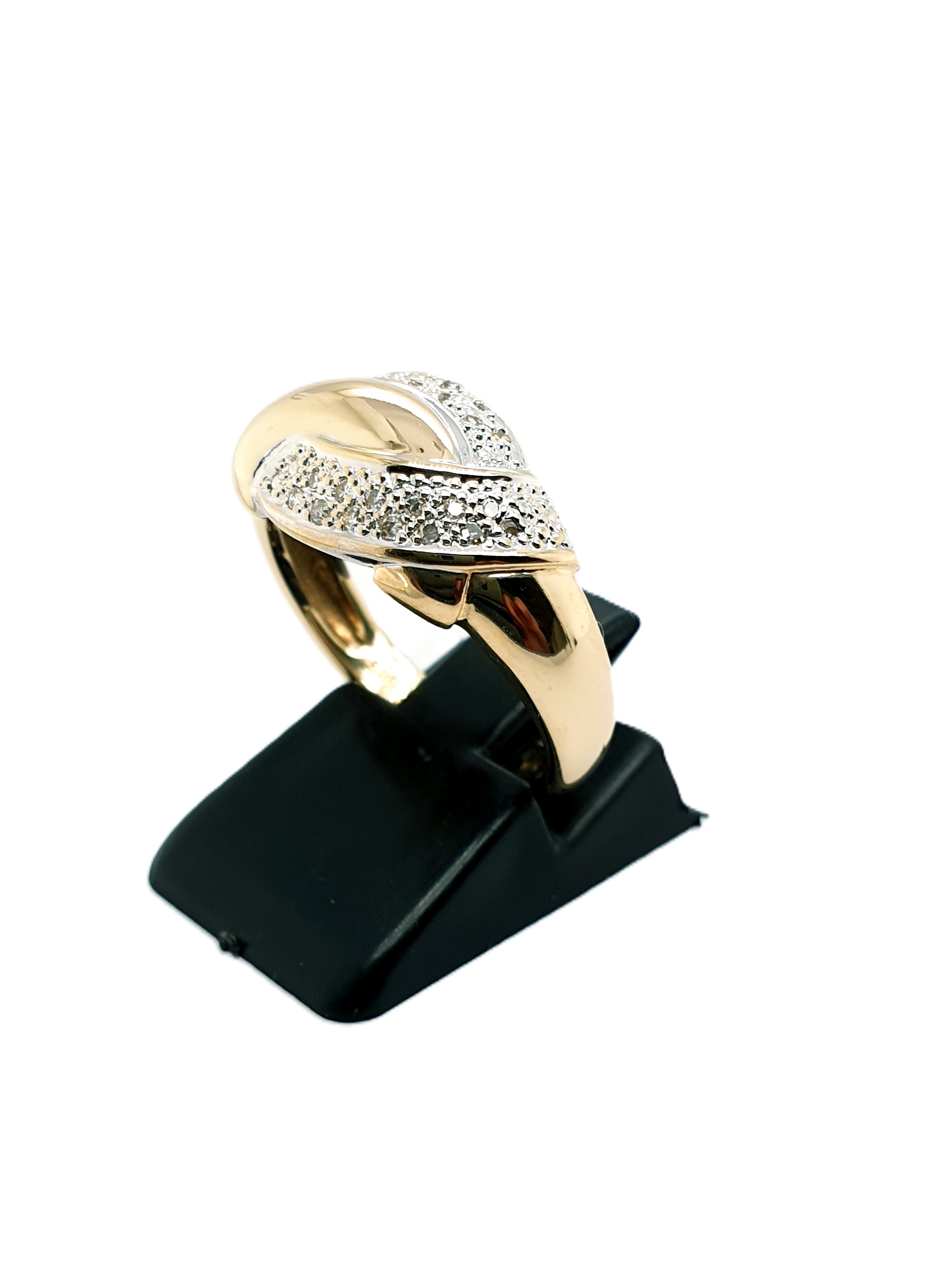 Gold Ring 585/14kt Gr.57 mit Brillanten