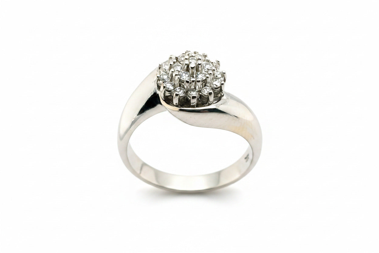 Weißgold Brillant Ring 585/14kt Gr.56