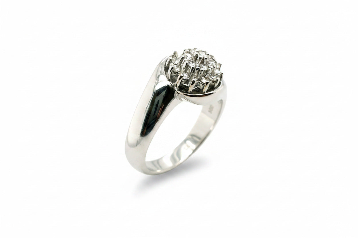 Weißgold Brillant Ring 585/14kt Gr.56