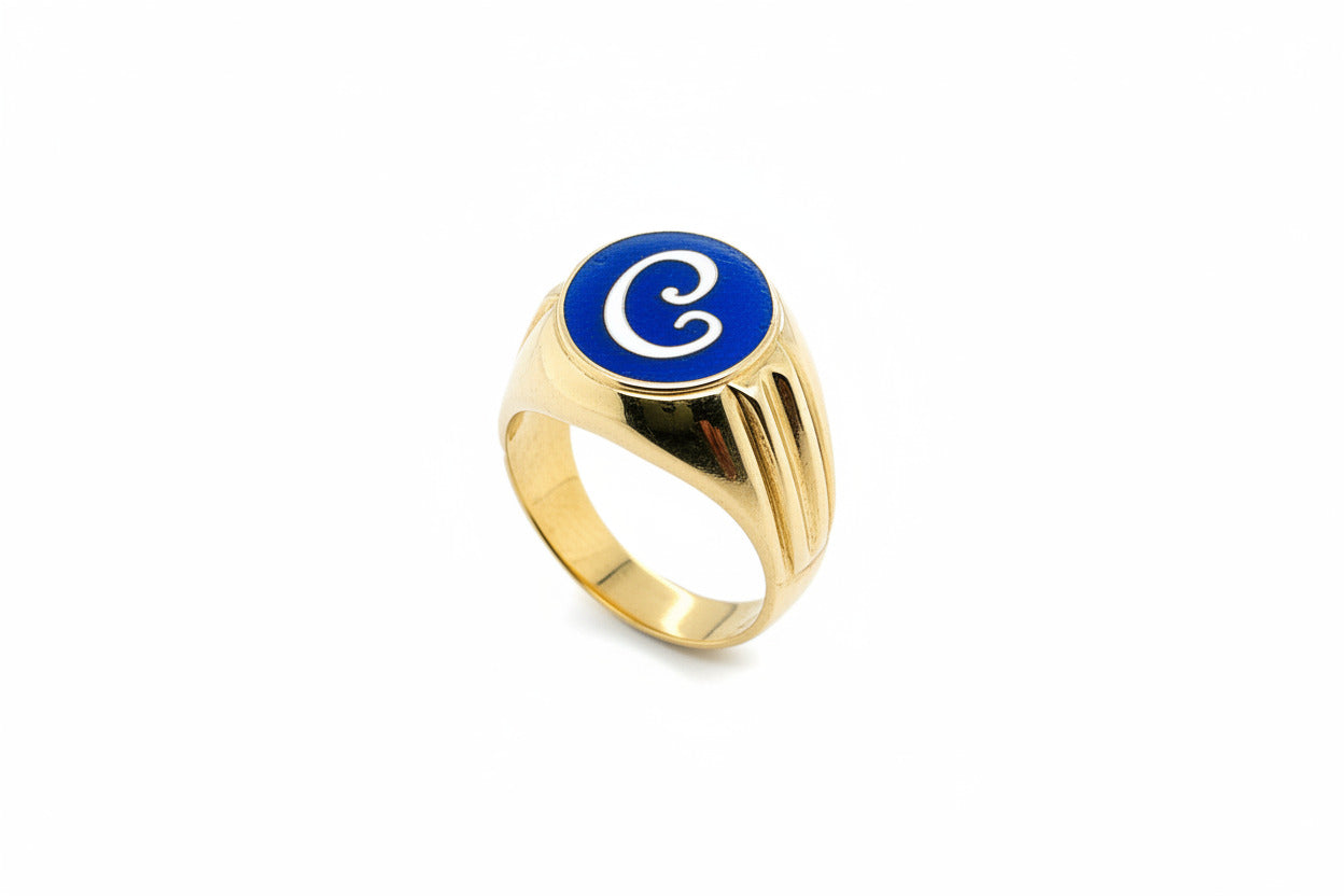 Goldring 585/14k Gr.59 mit ''C''