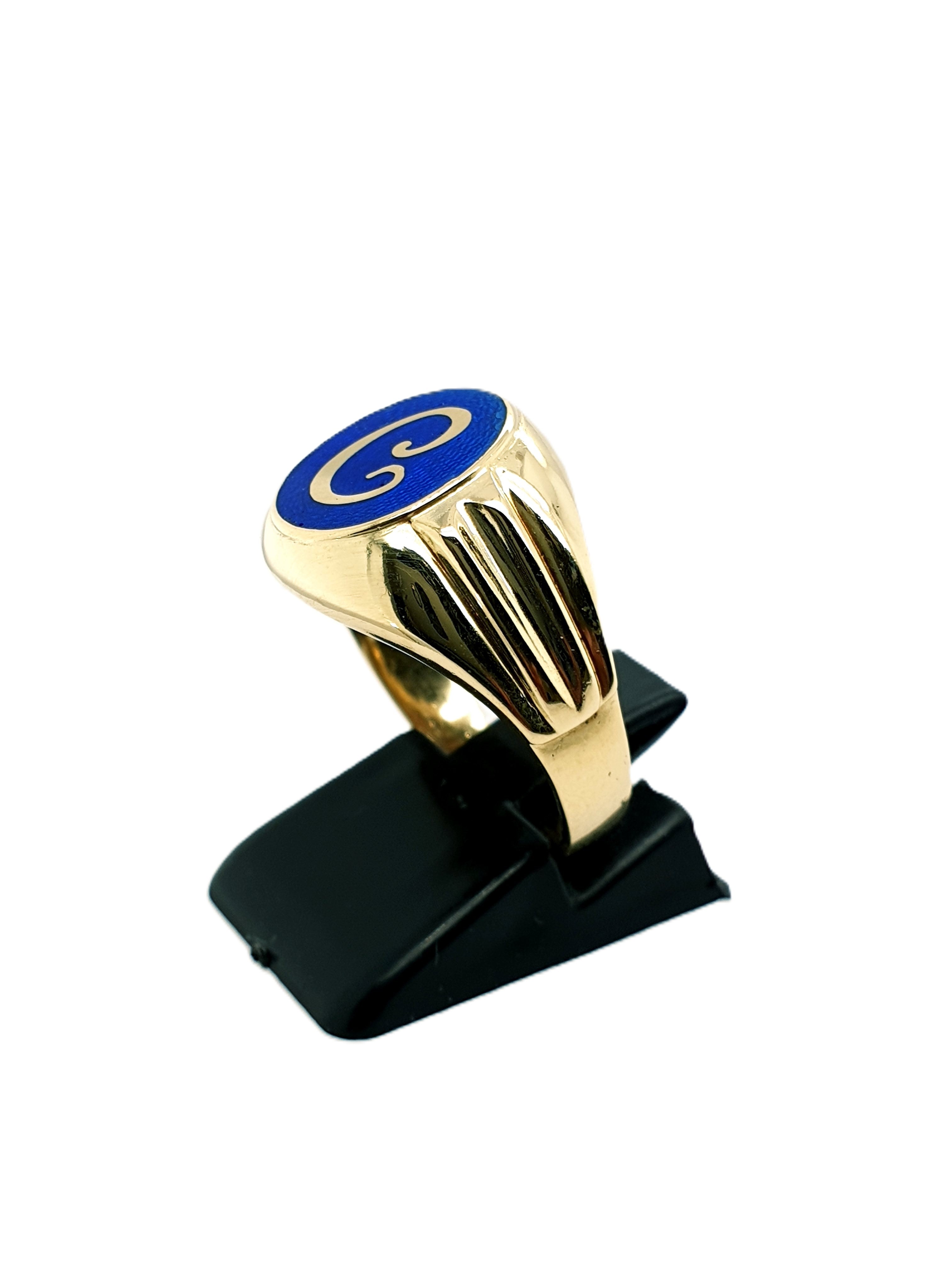 Goldring 585/14k Gr.59 mit ''C''