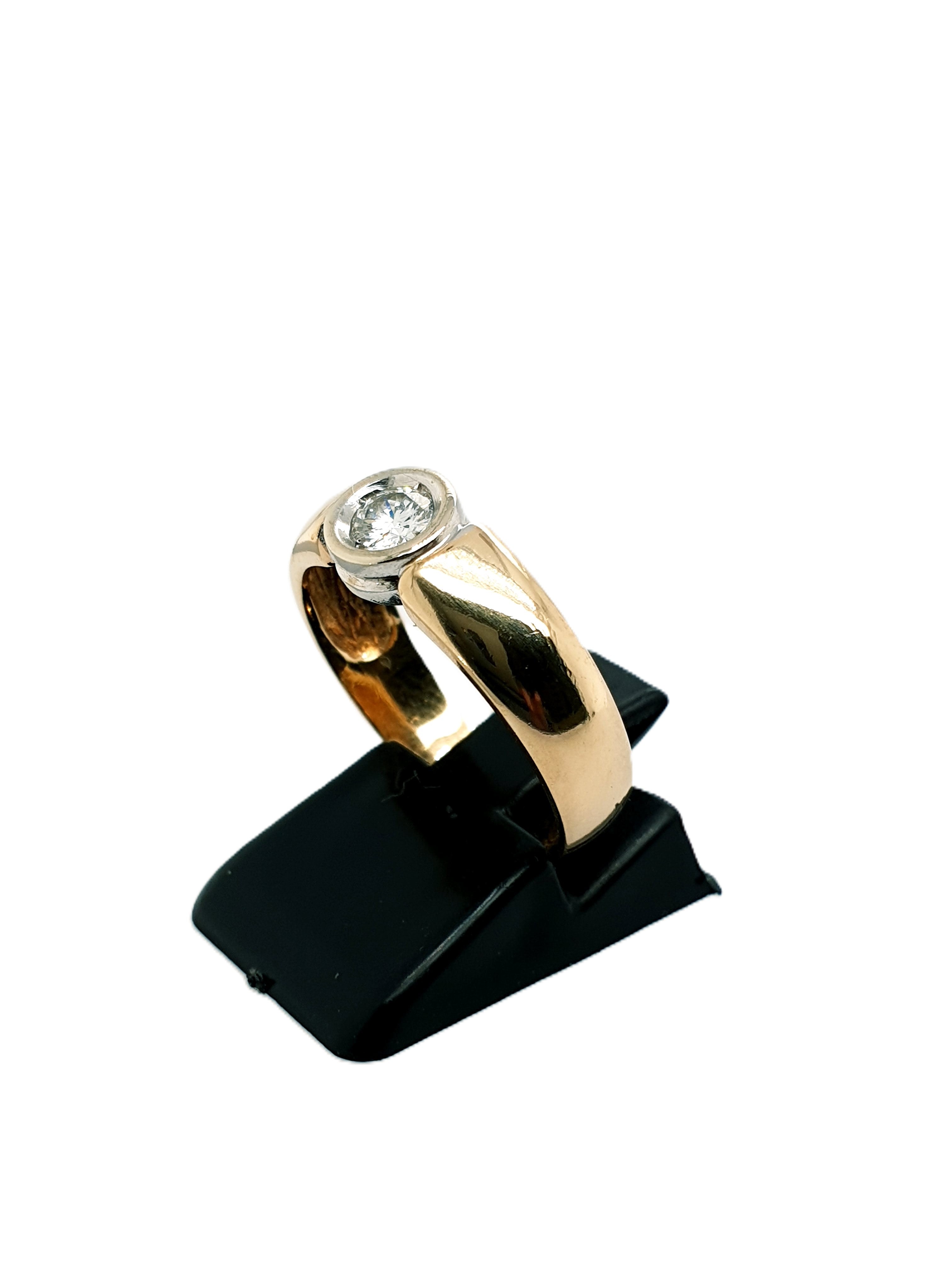 Brillantring 585/14kt Gr.58 mit ca. 0,25ct Brillant