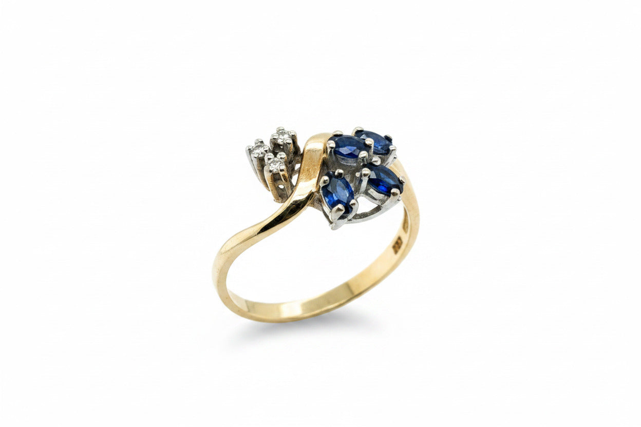 Brillant Saphir Goldring 585/14kt Gr.57