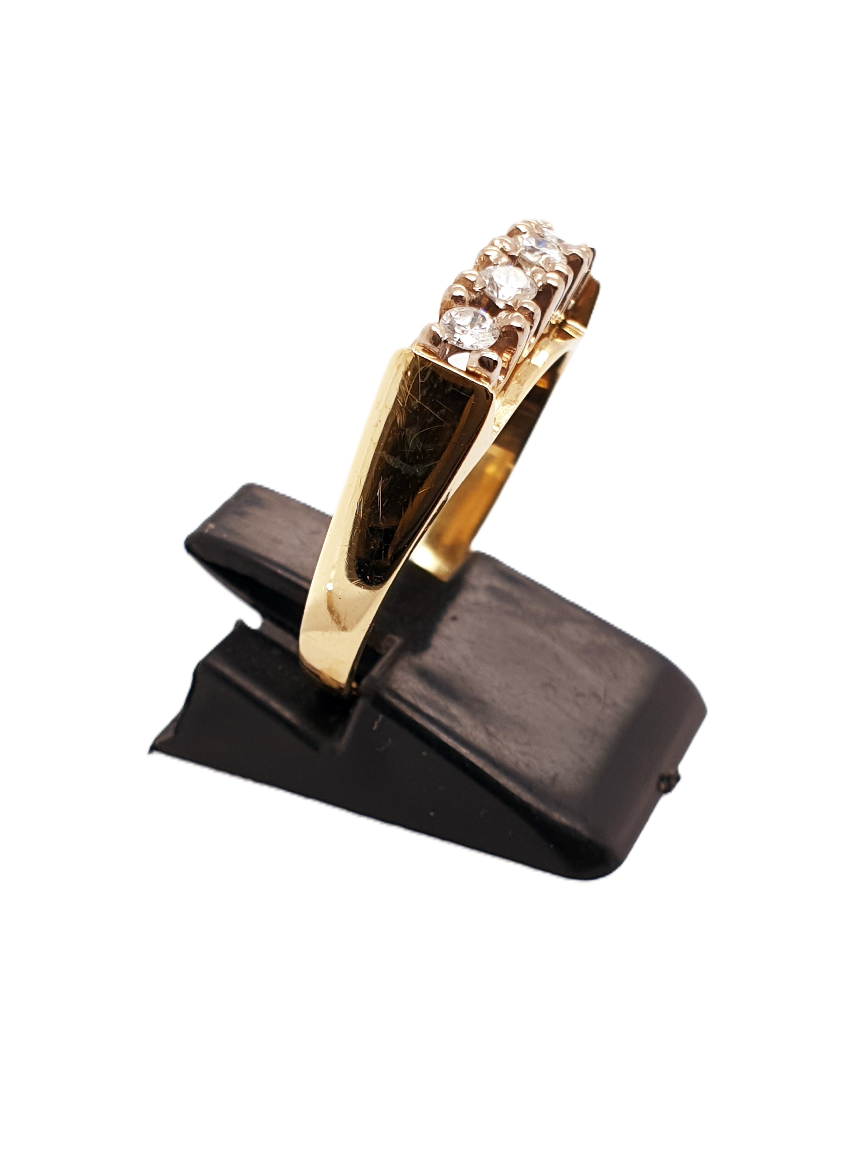 Brillantring Gelbgold + Weißgold Gr.58