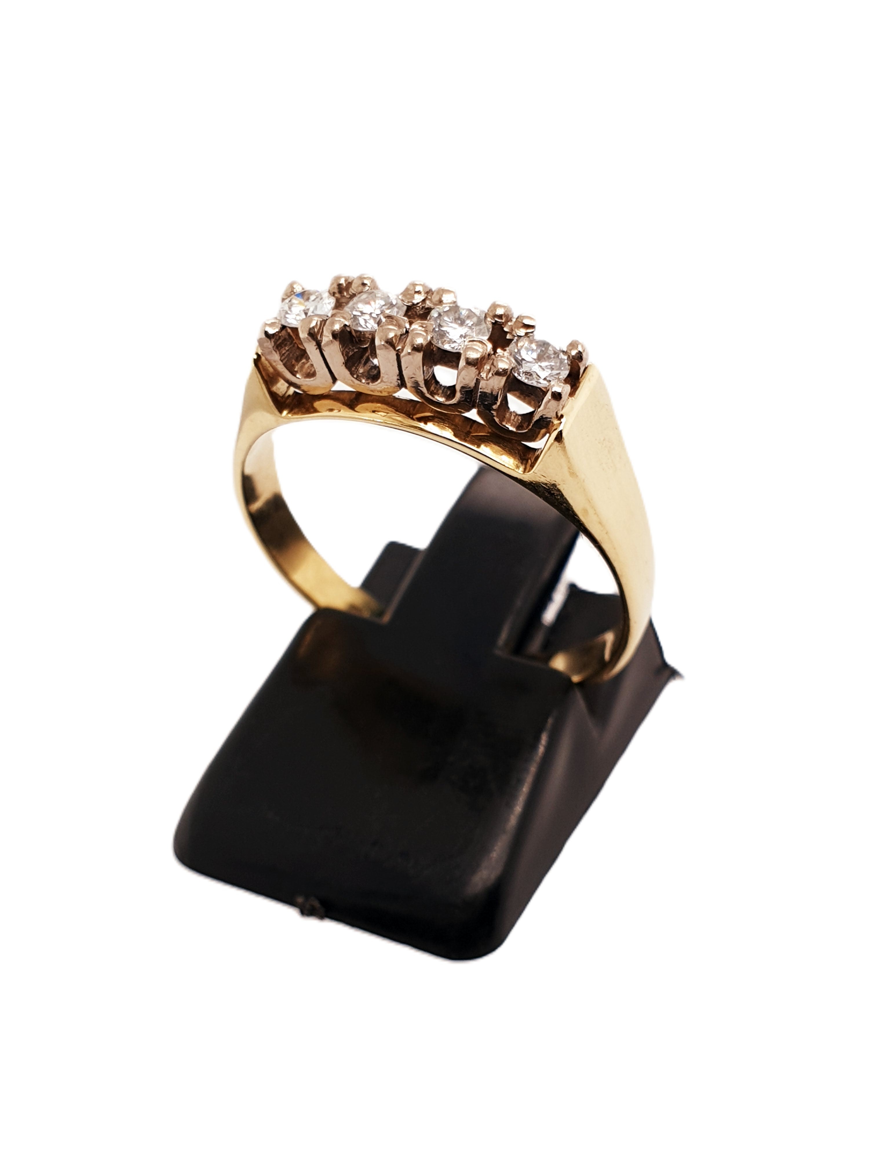 Brillantring Gelbgold + Weißgold Gr.58