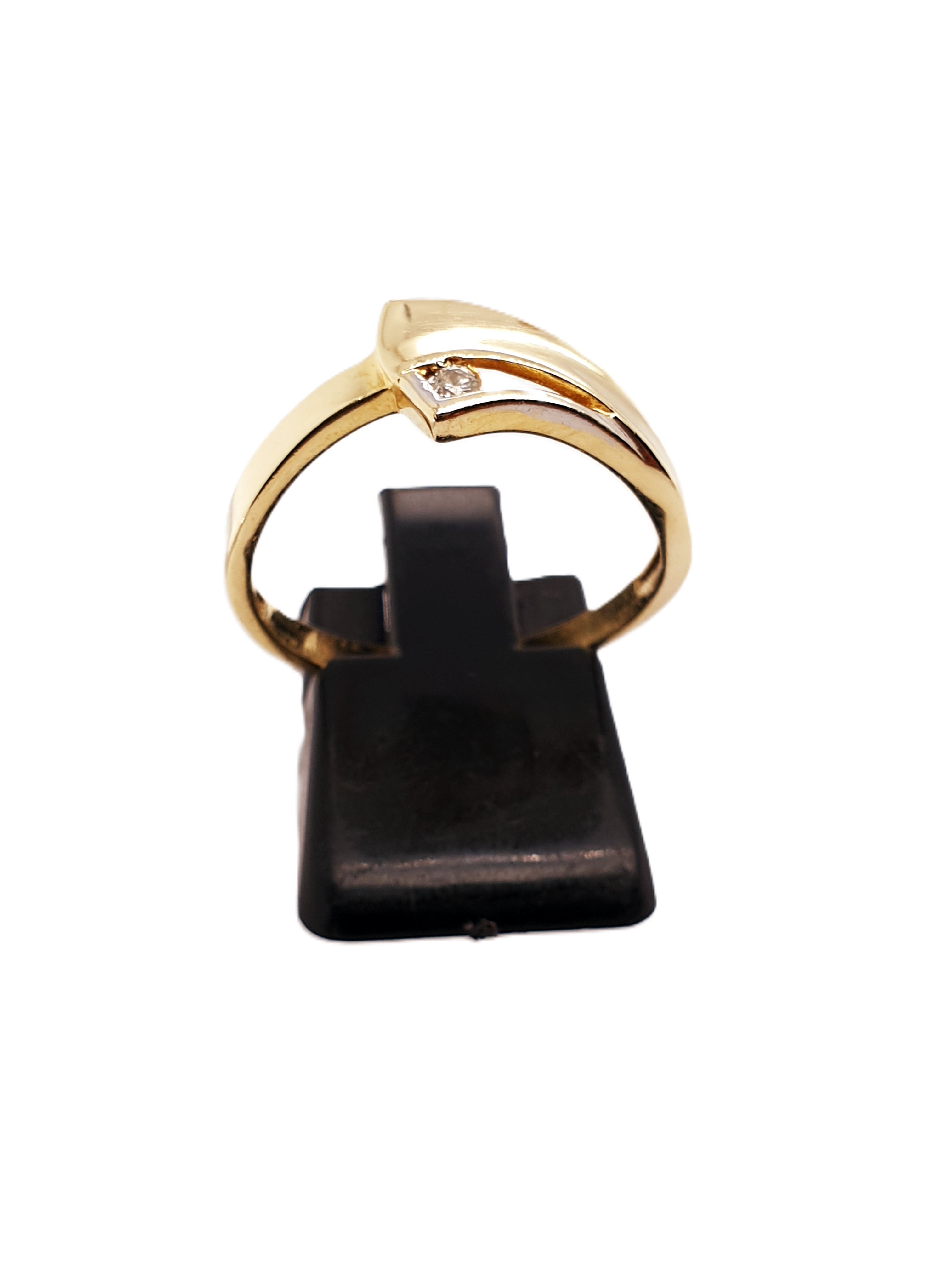 Goldring 585/14kt Gr.59 mit Brillant ca. 0,05ct