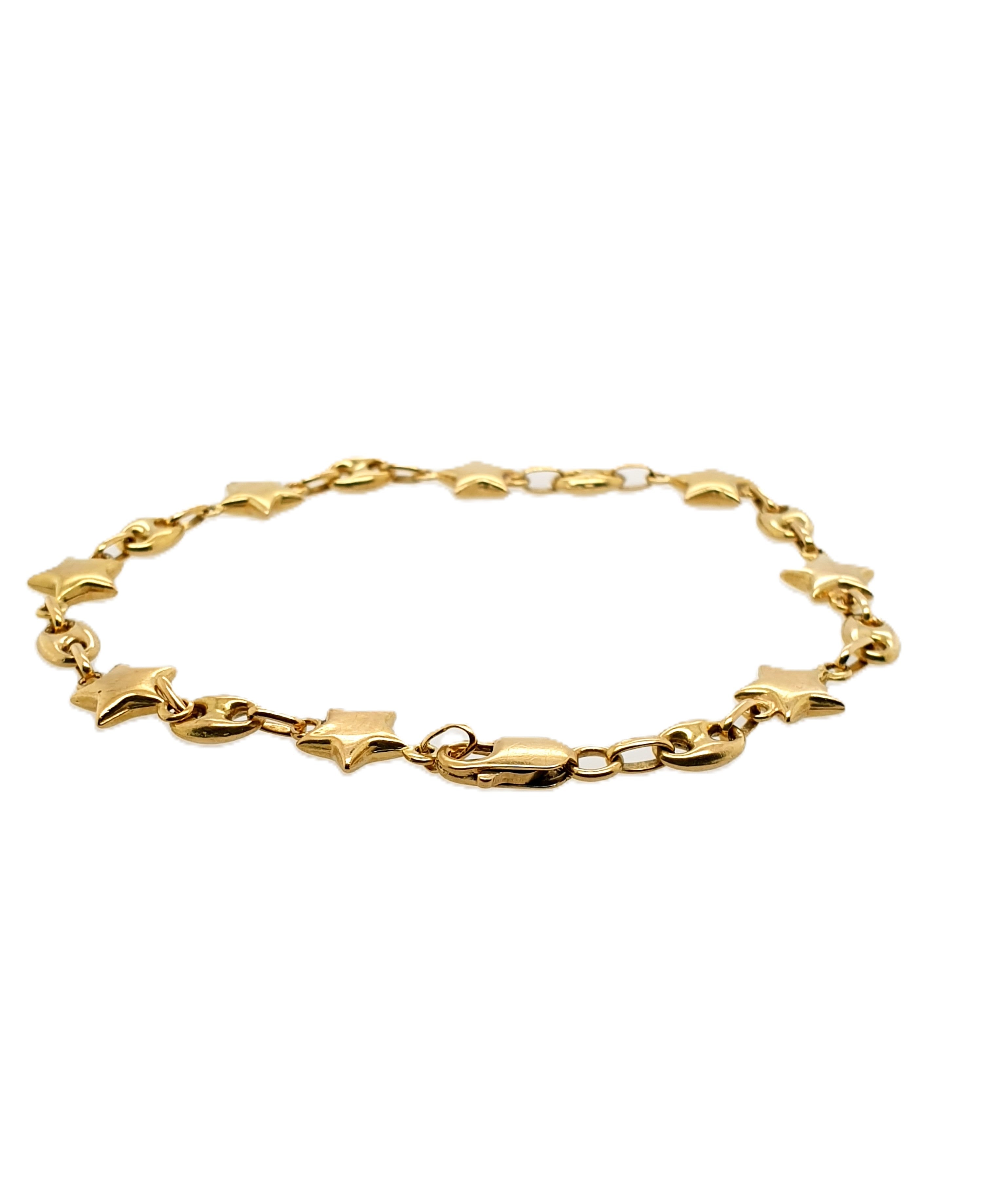 Bohnen Stern Armband 750/18kt Gold 19cm