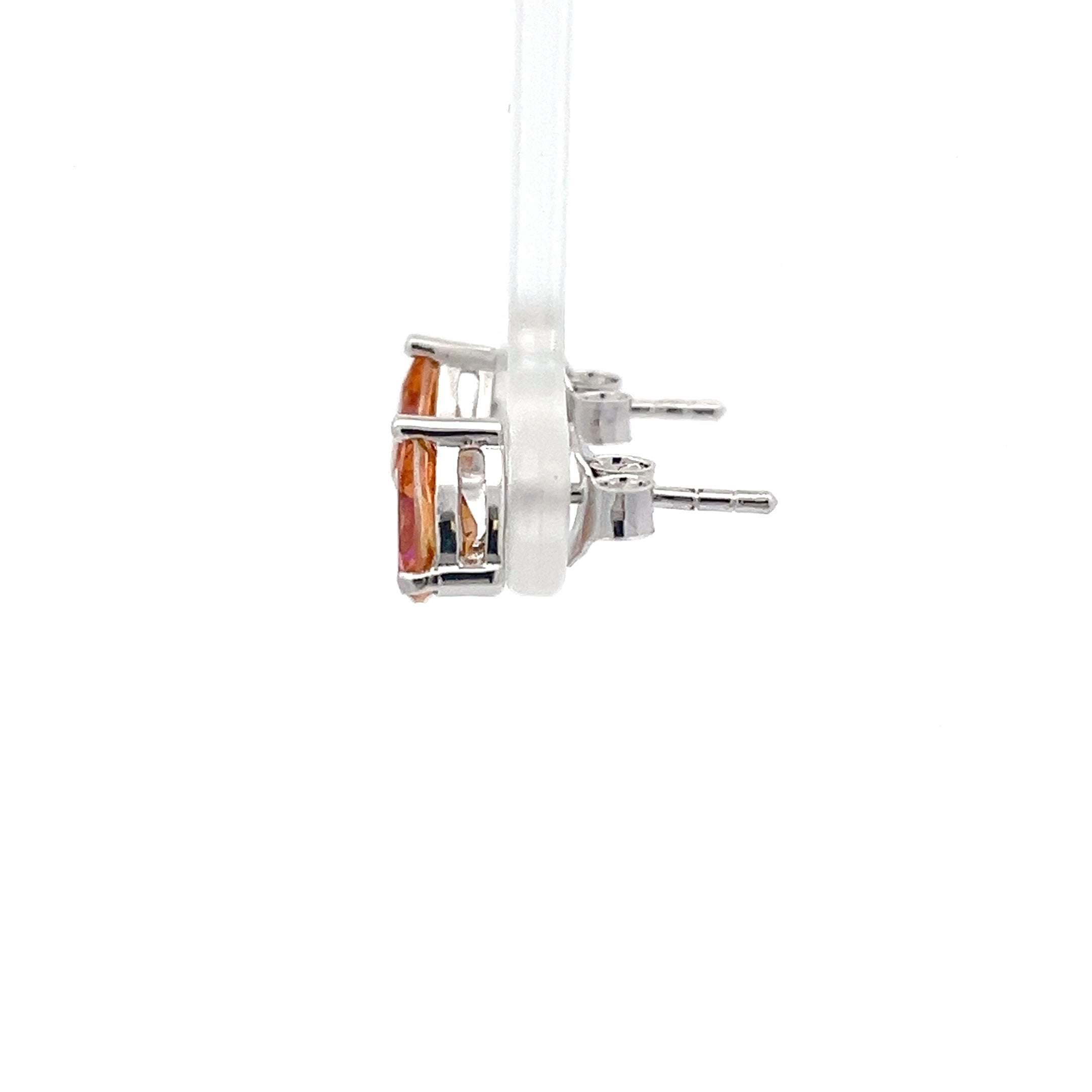 Ohrringe Schmuckstein orange 925 Sterling Silber