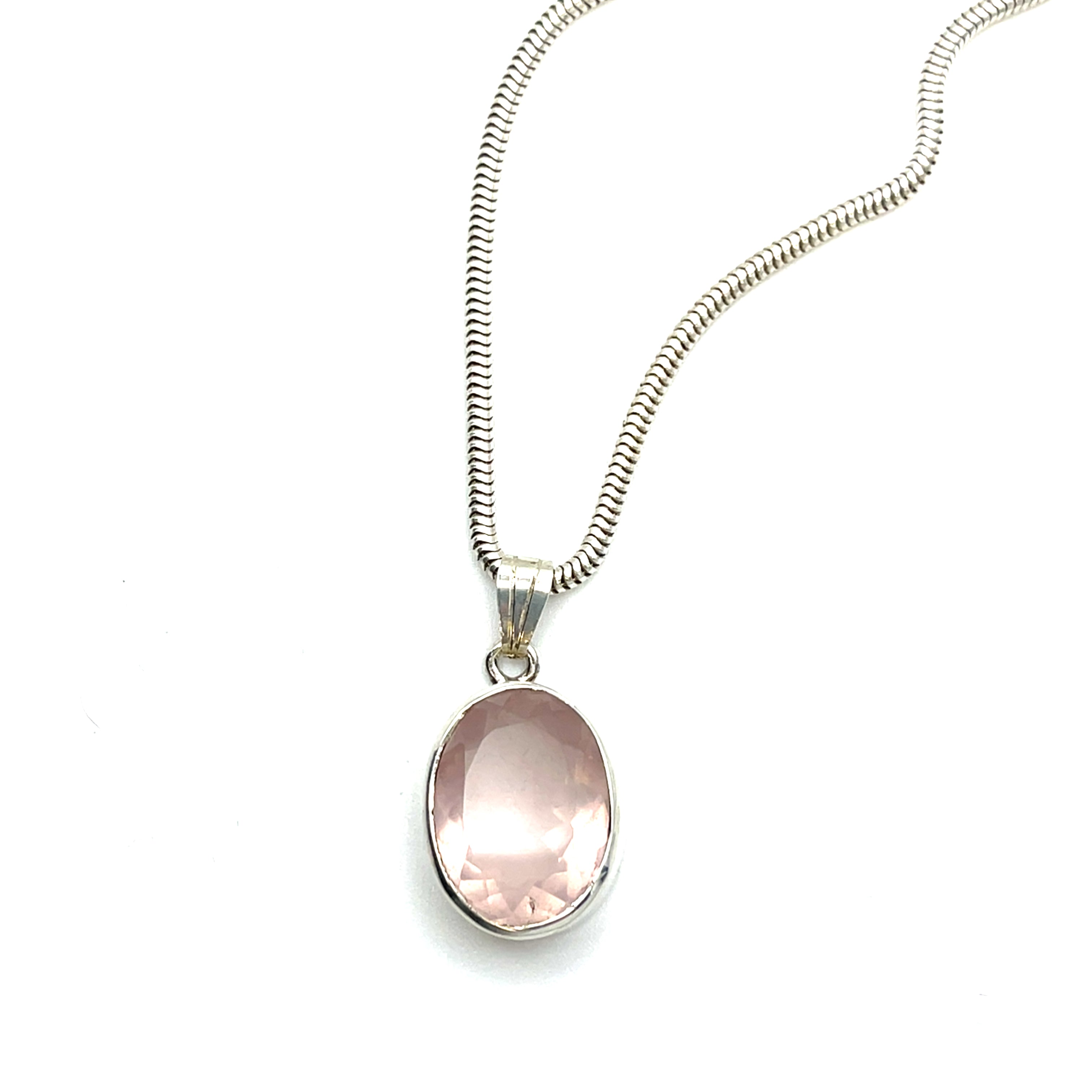 Kette Silber 925 mit rosa Stein