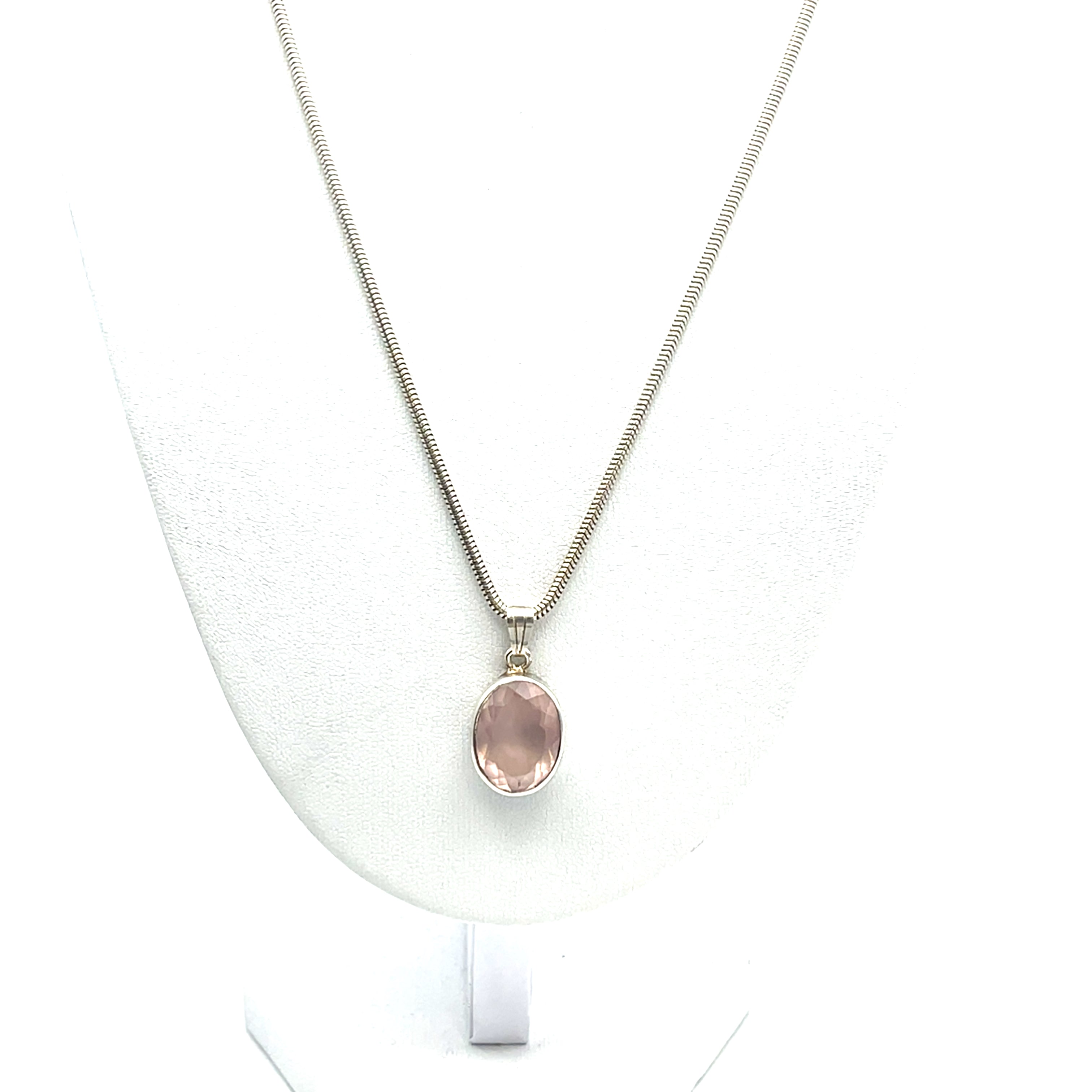 Kette Silber 925 mit rosa Stein