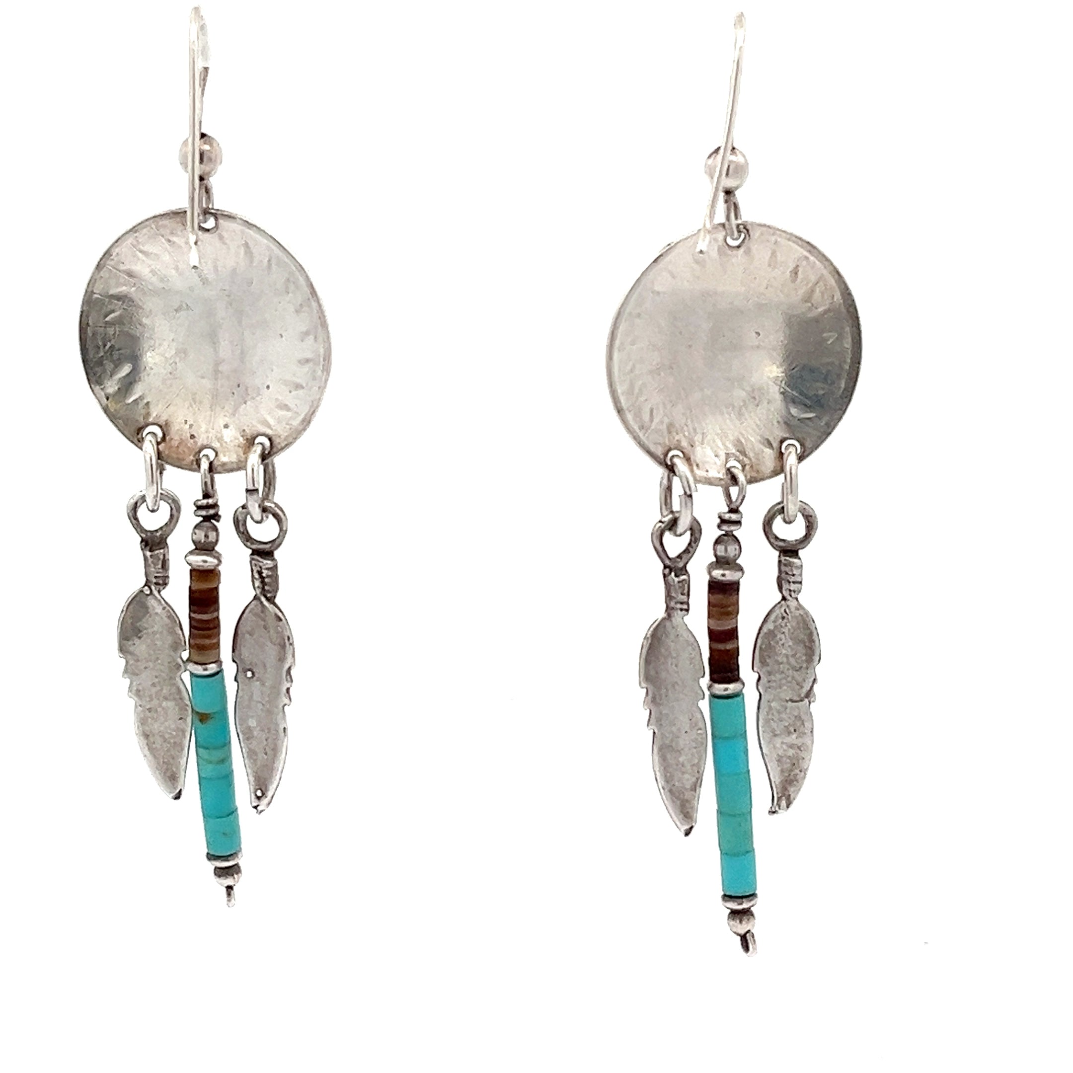 Boho Traumfänger Ohrringe Sterling Silber 925
