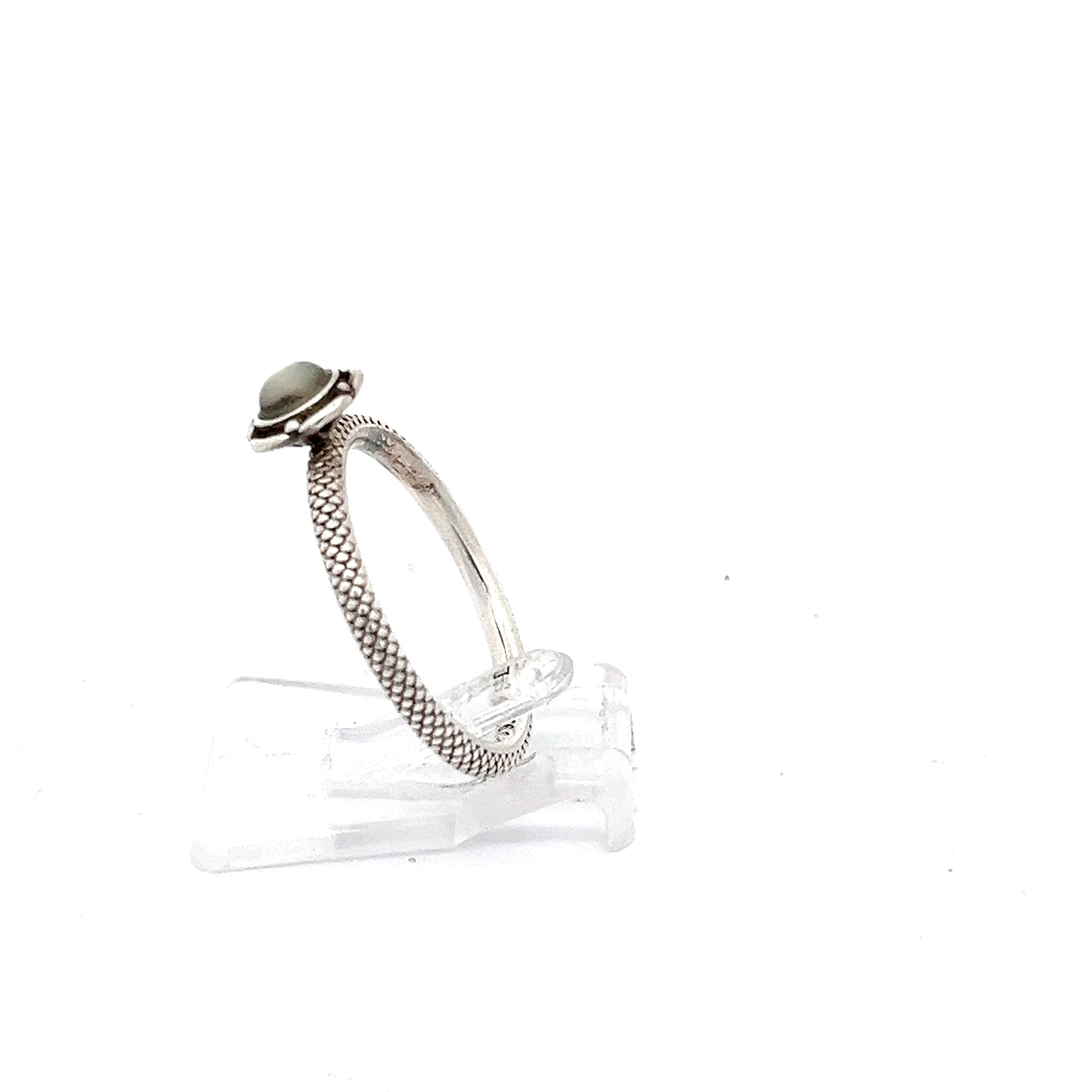 Sterling Silber 925 Damenring mit weißem Stein *53