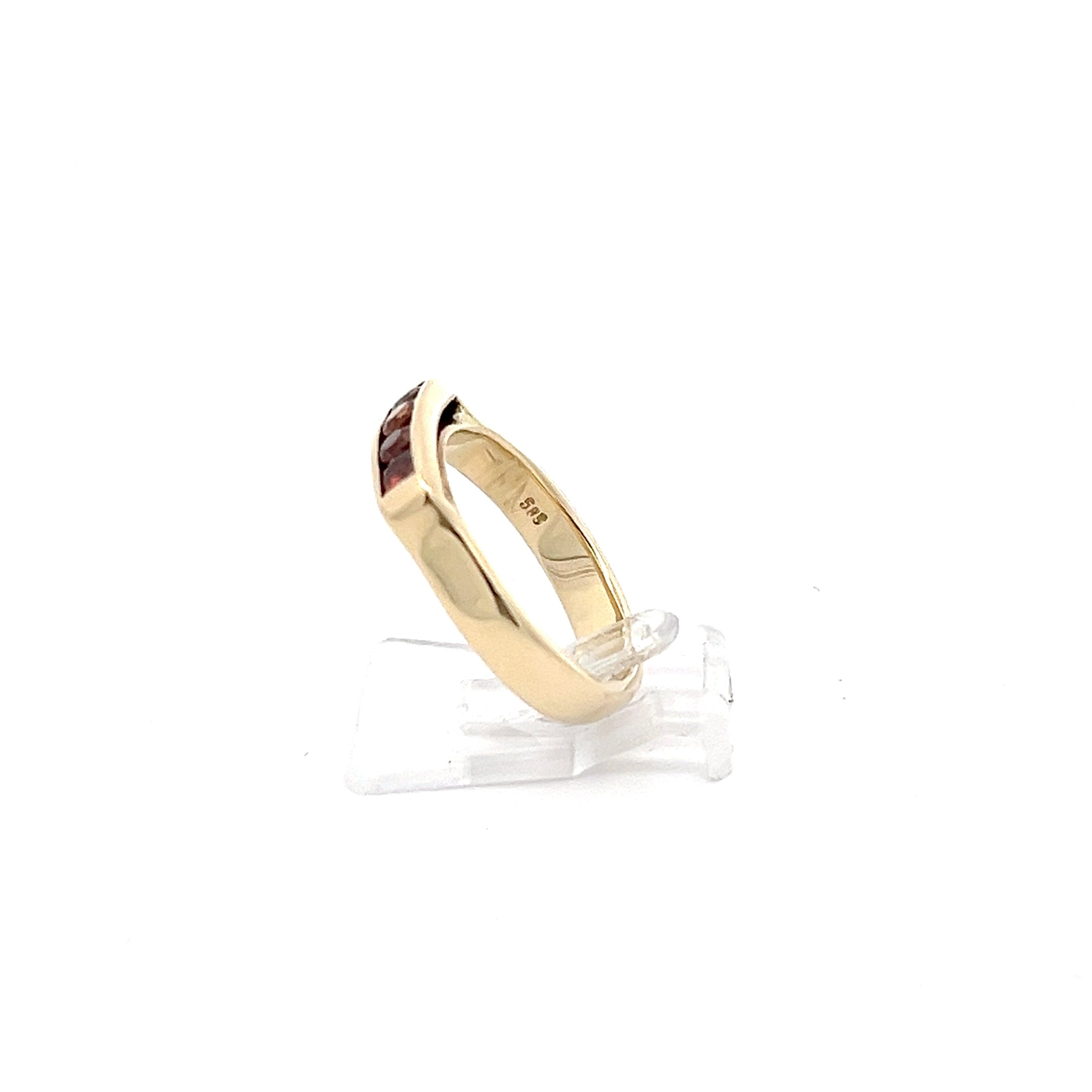Damen Ring Gold Schmuckstein orange 585/14kt *54