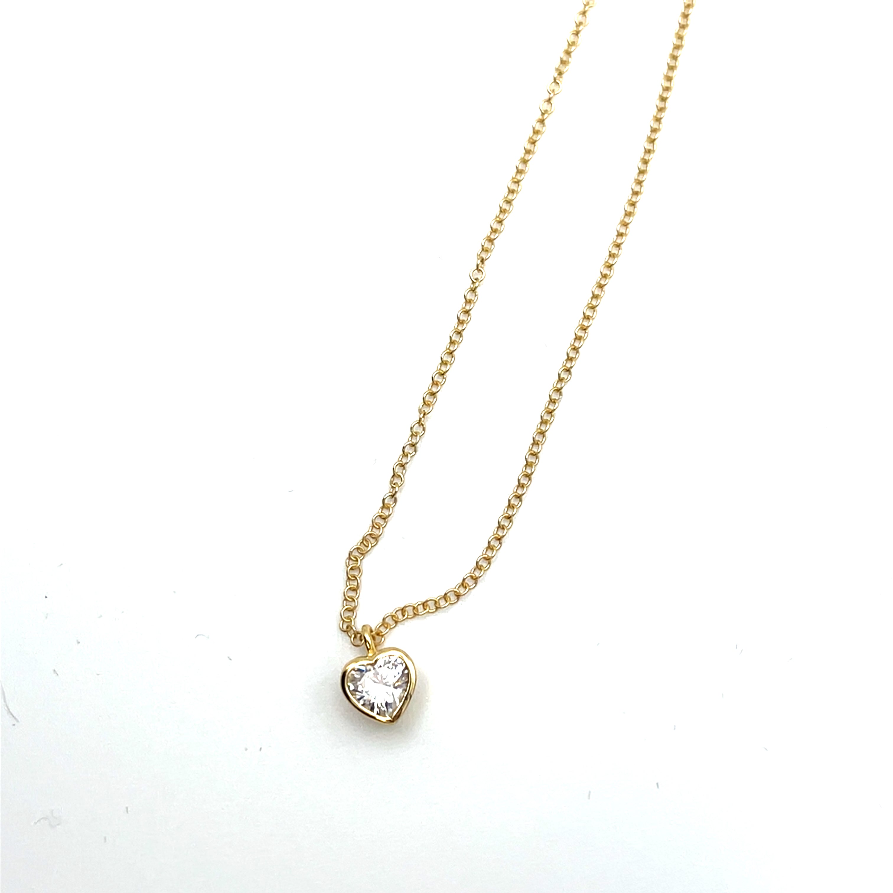 Herz Kette Silber vergoldet 925