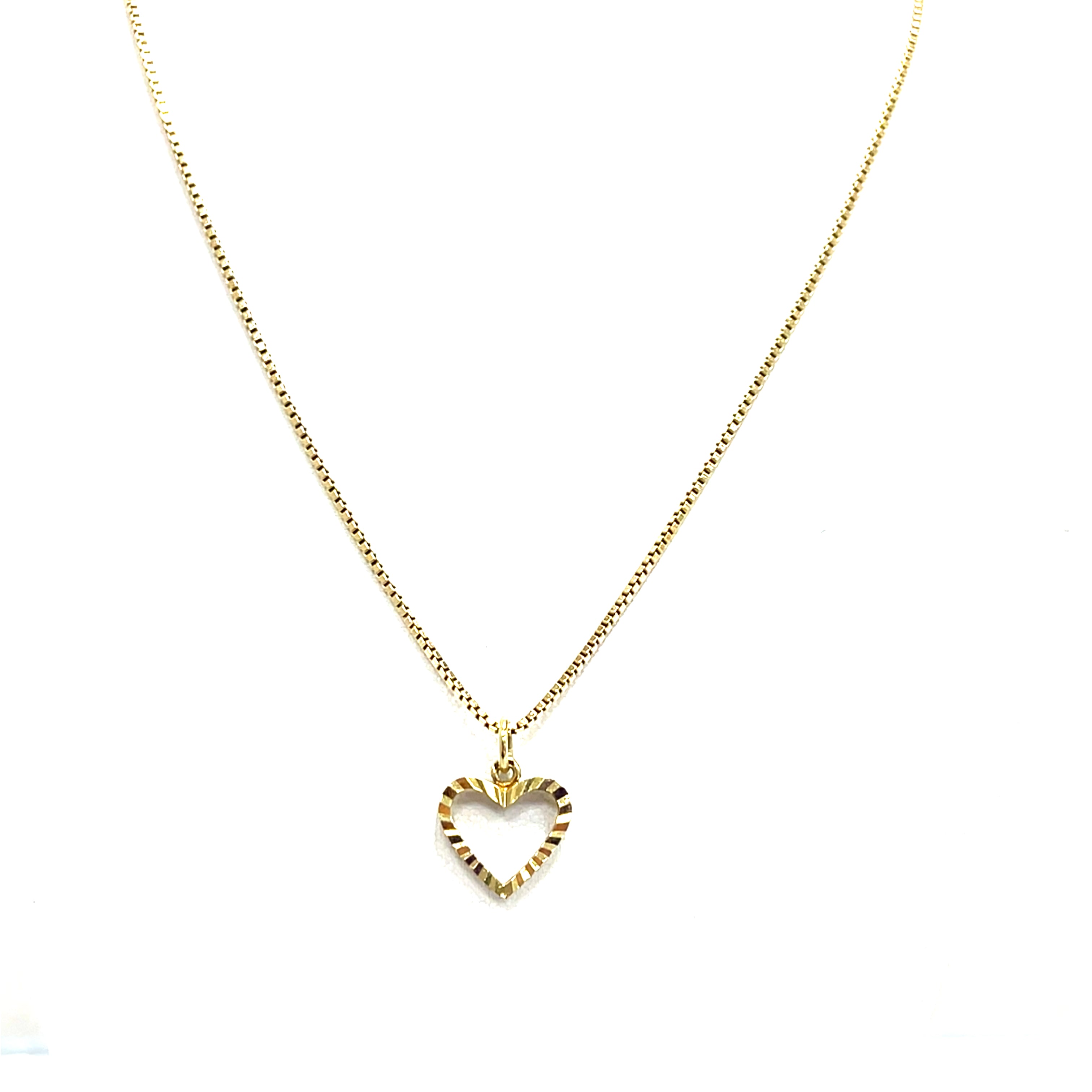 Herz Kette Gelb Gold 585 14 Karat
