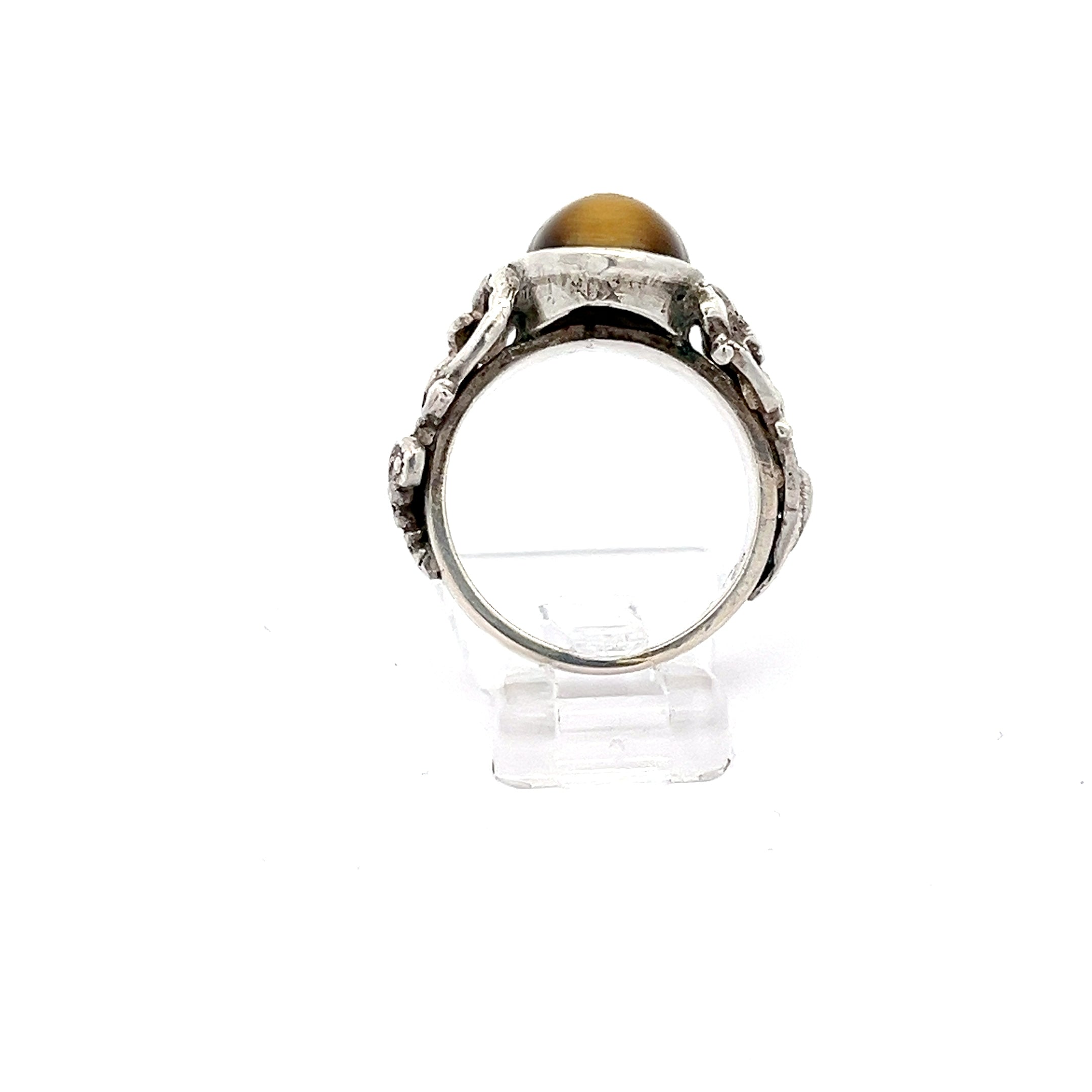 Sterling Silbe Ring 925 mit Tigerauge *51