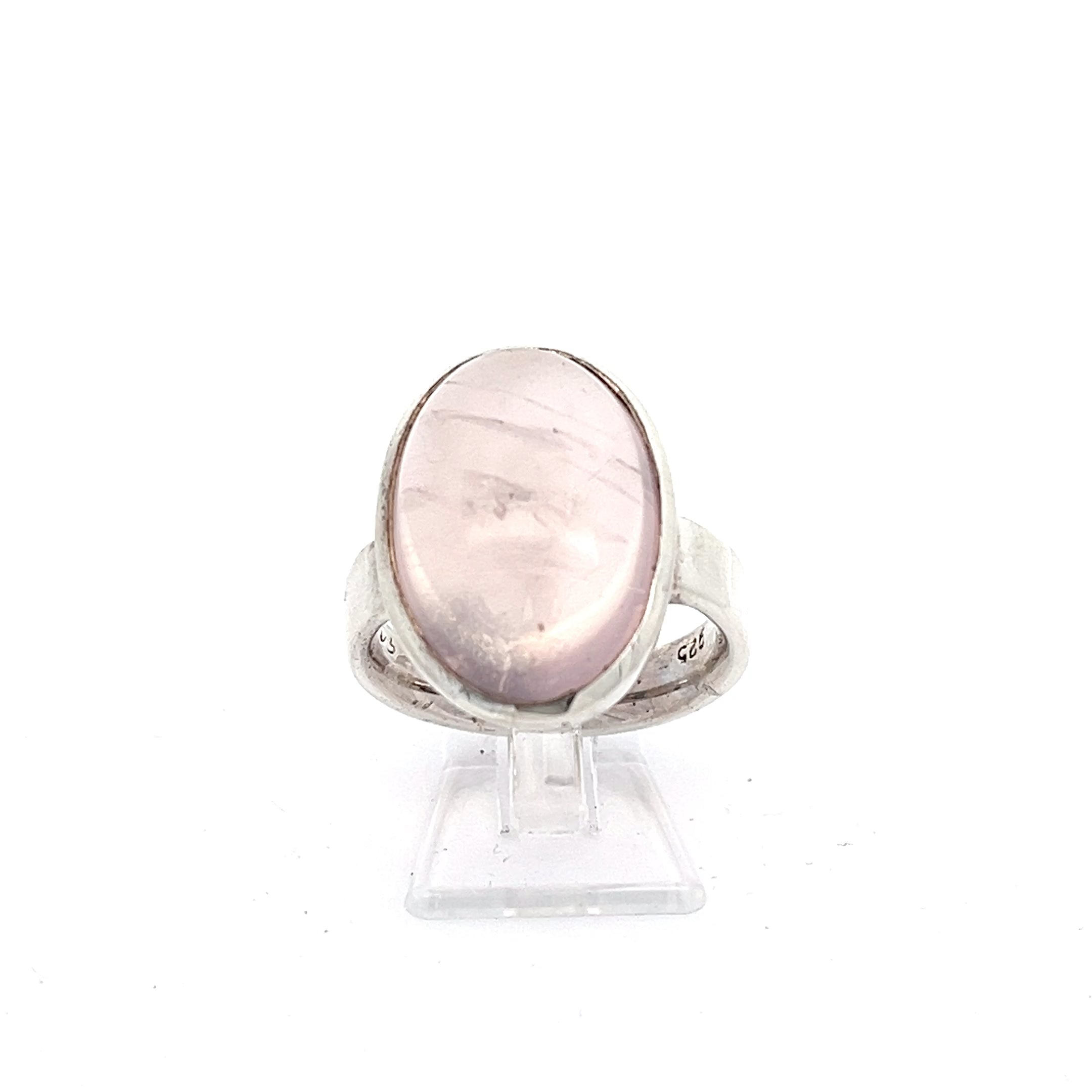 Ring Sterling Silber 925 rosa Stein *59
