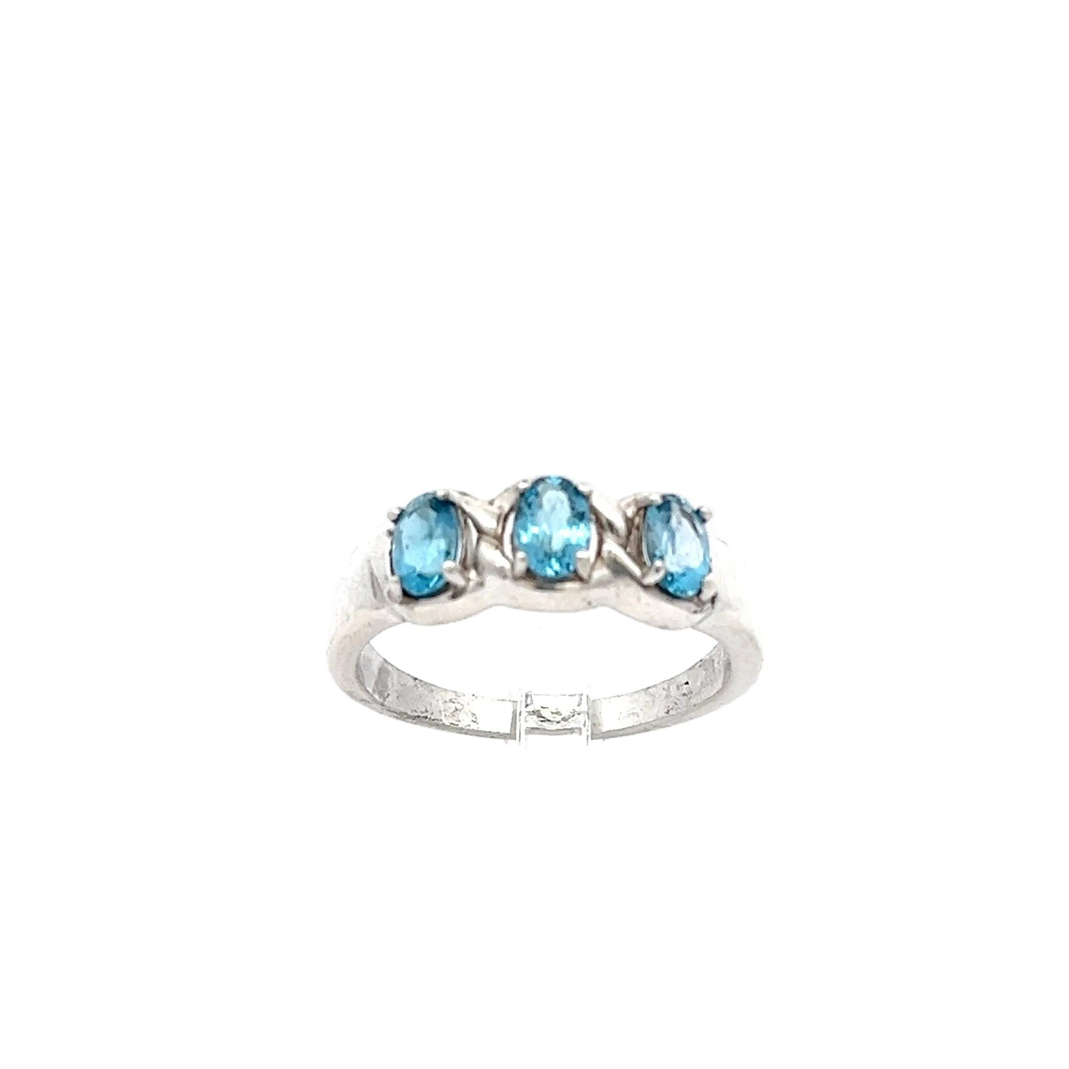 Ring Sterling Silber 925 mit Farbstein blau *56