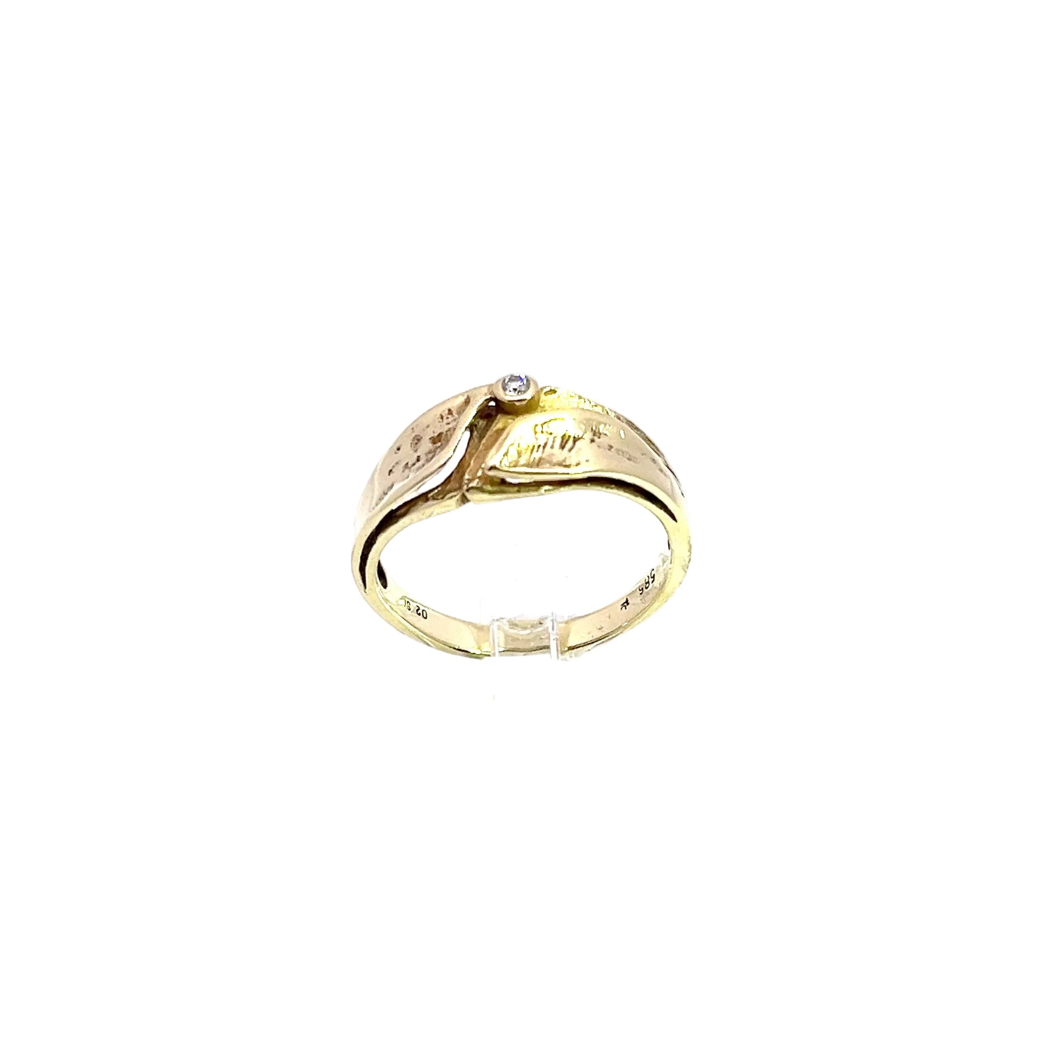 Brillanten Ring 585 14 Karat 0,2ct SI *56