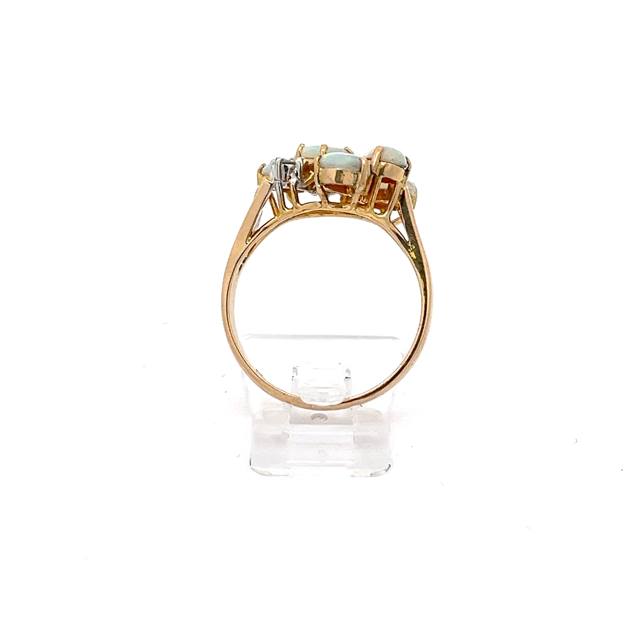 Brillant Ring mit Opal Gold 750 / 18 Karat *54