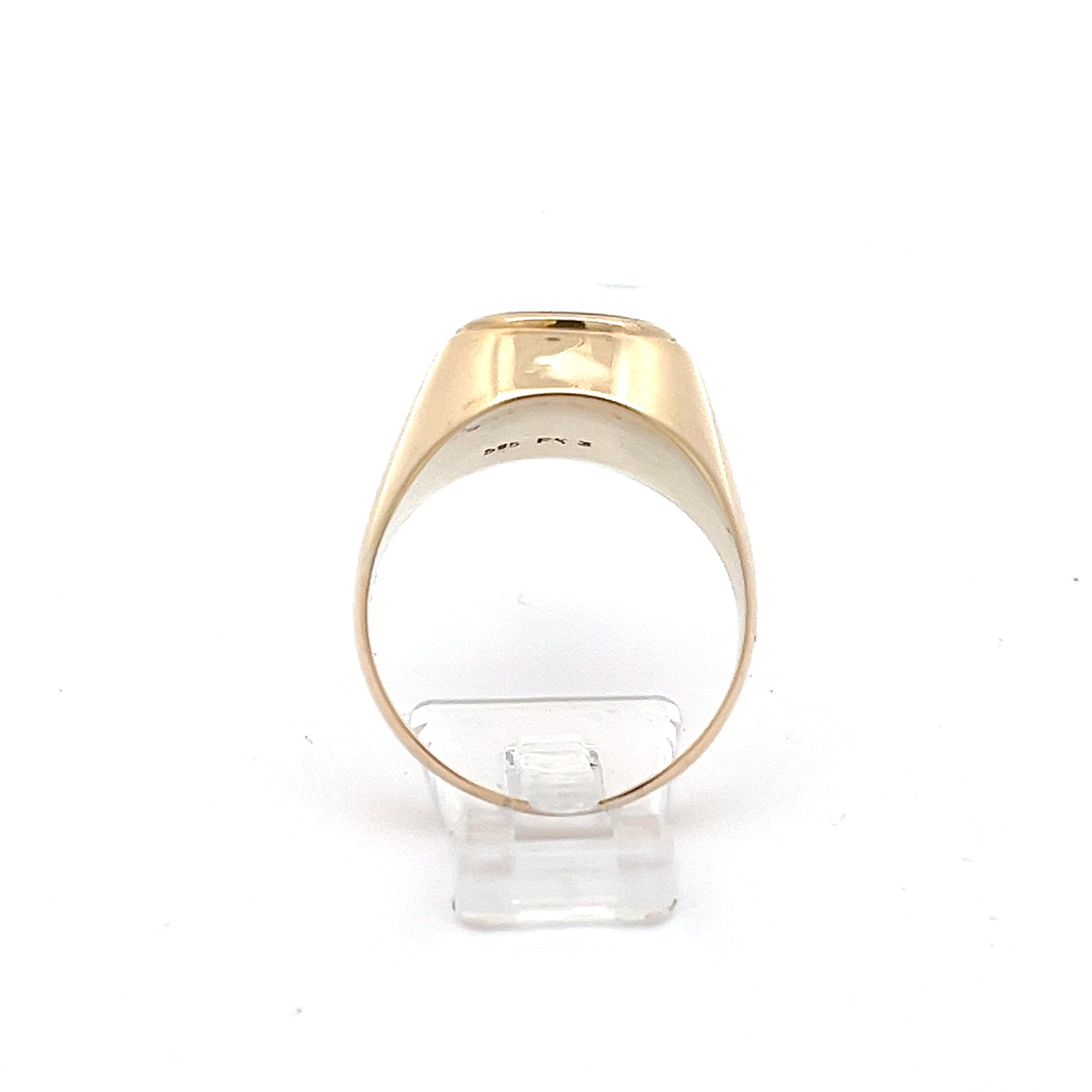 Ring Gelb Gold 585 14 Karat Farbstein rosa *67