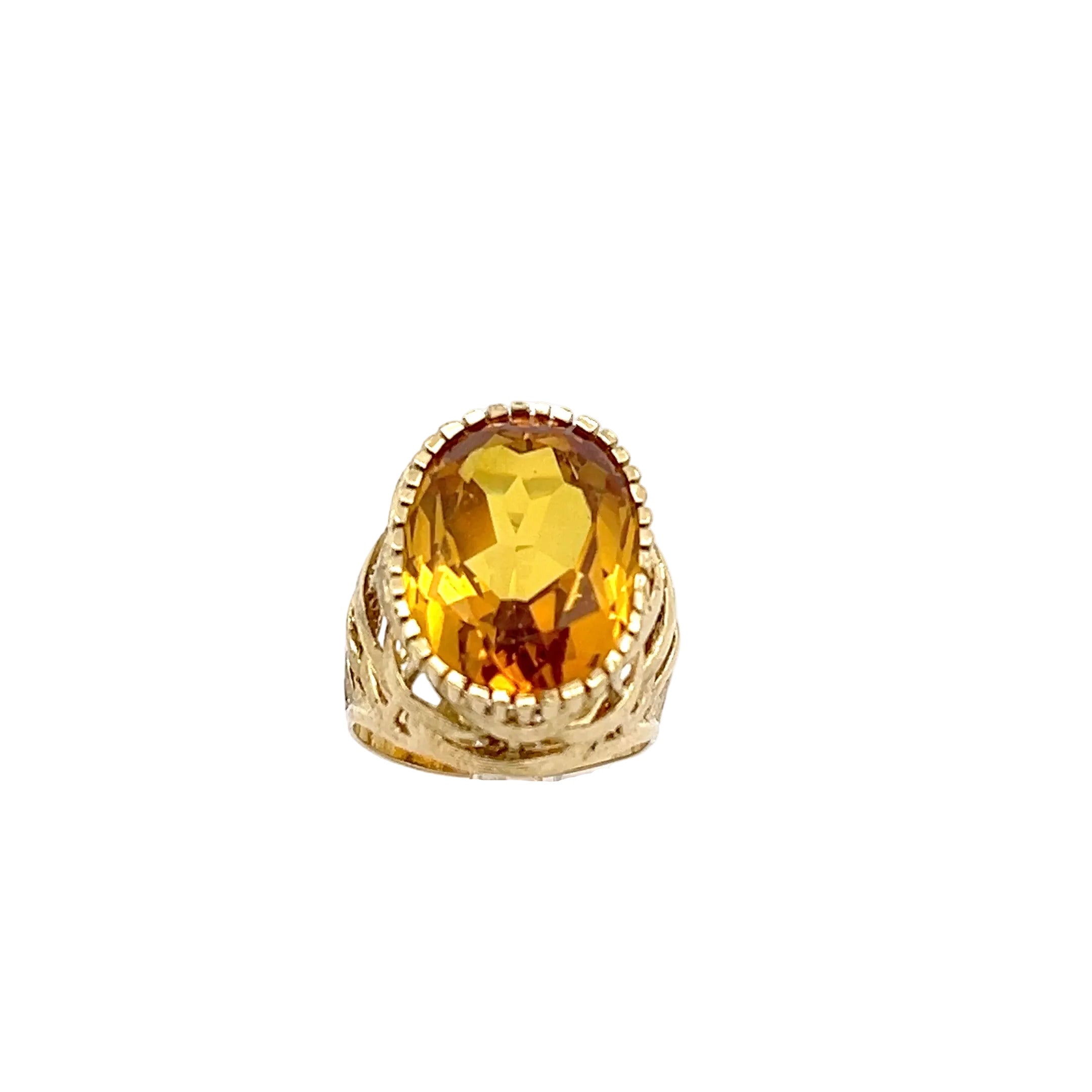 Vintage / ornamentaler Cocktailring Gold 750 18 Karat *53