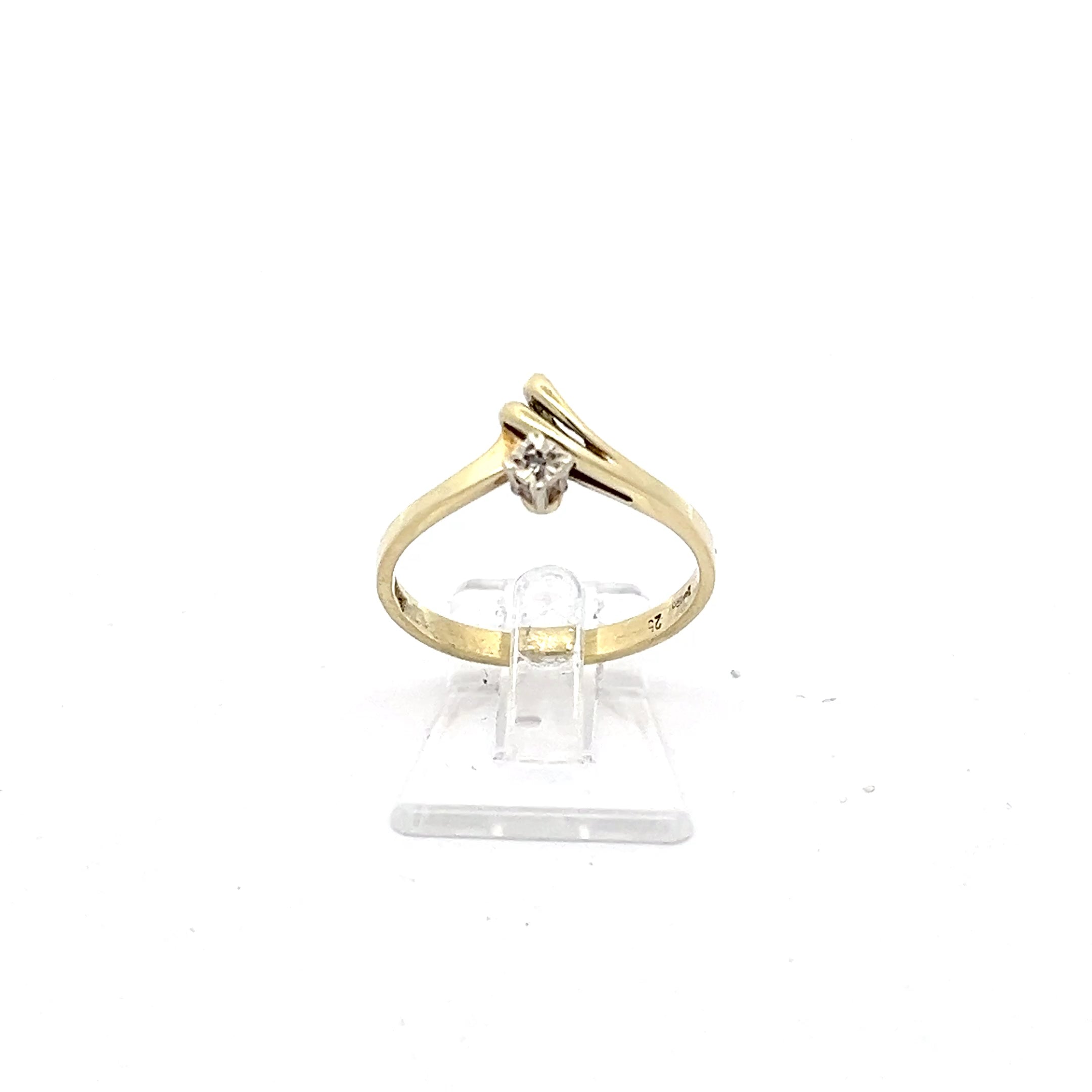 Diamanten Ring Gelb Gold 585 14 Karat *55