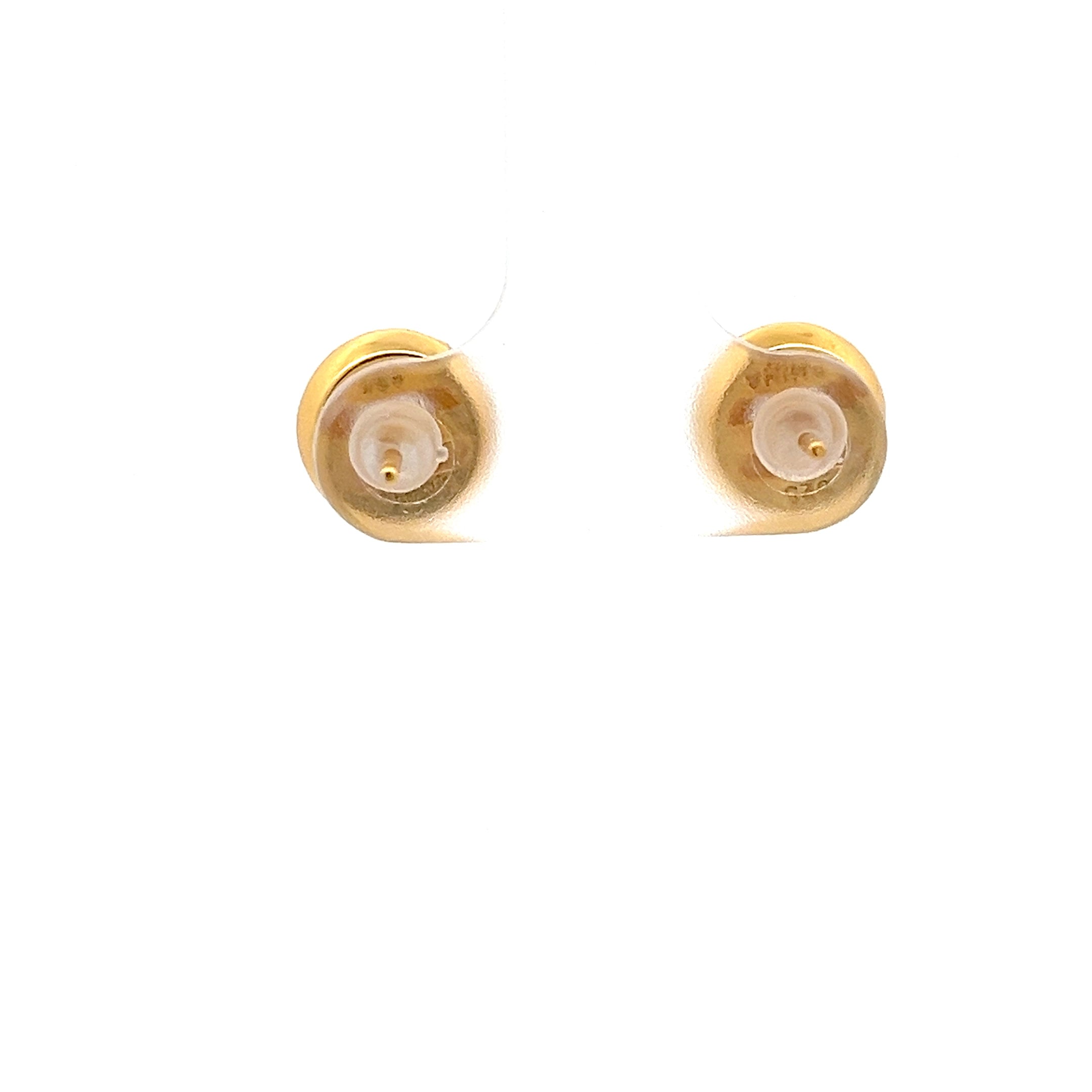 Sterling Silber 925 Ohrstecker vergoldet mit Zirkonia