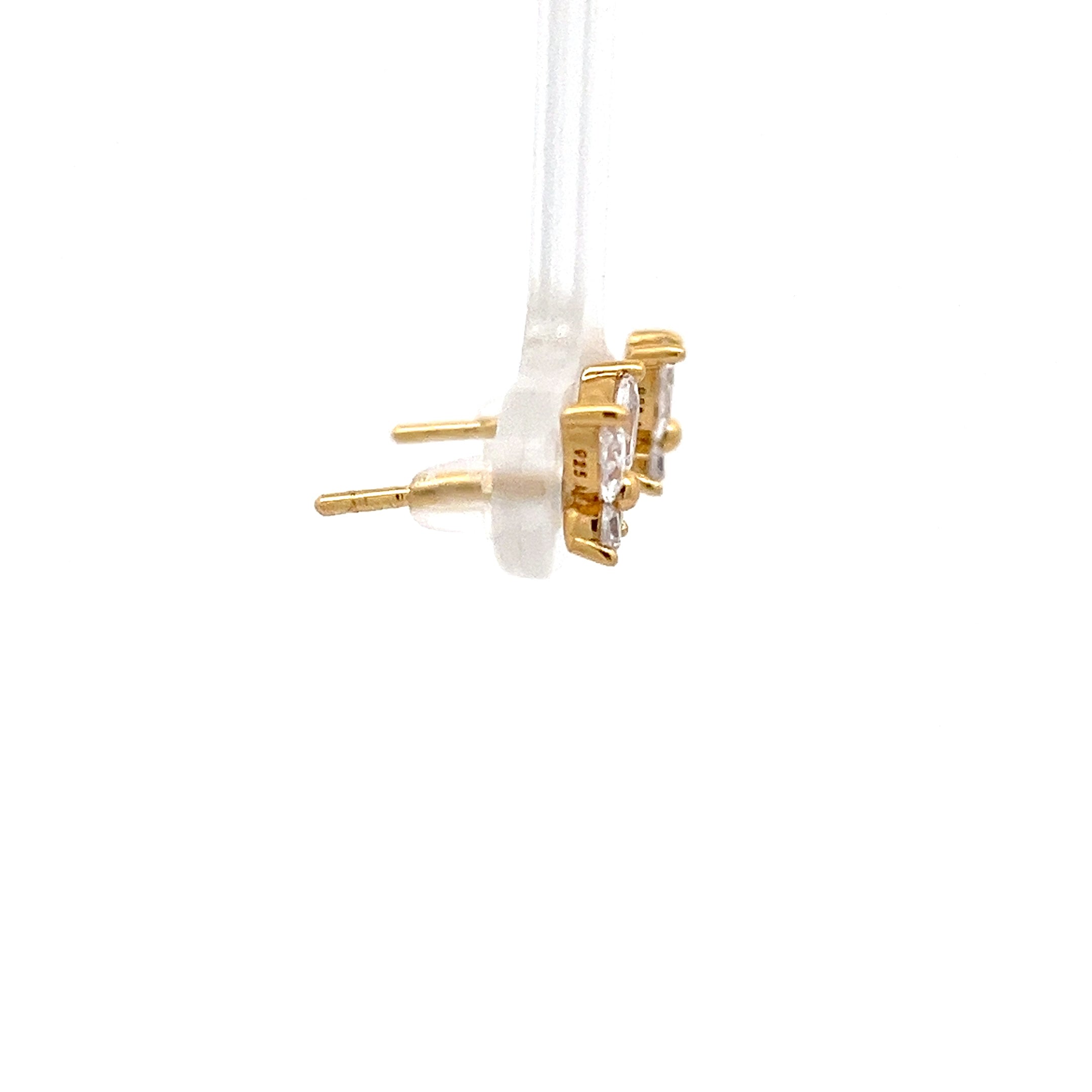 Schmetterling Ohrstecker Sterling Silber 925 vergoldet mit Zirkonia