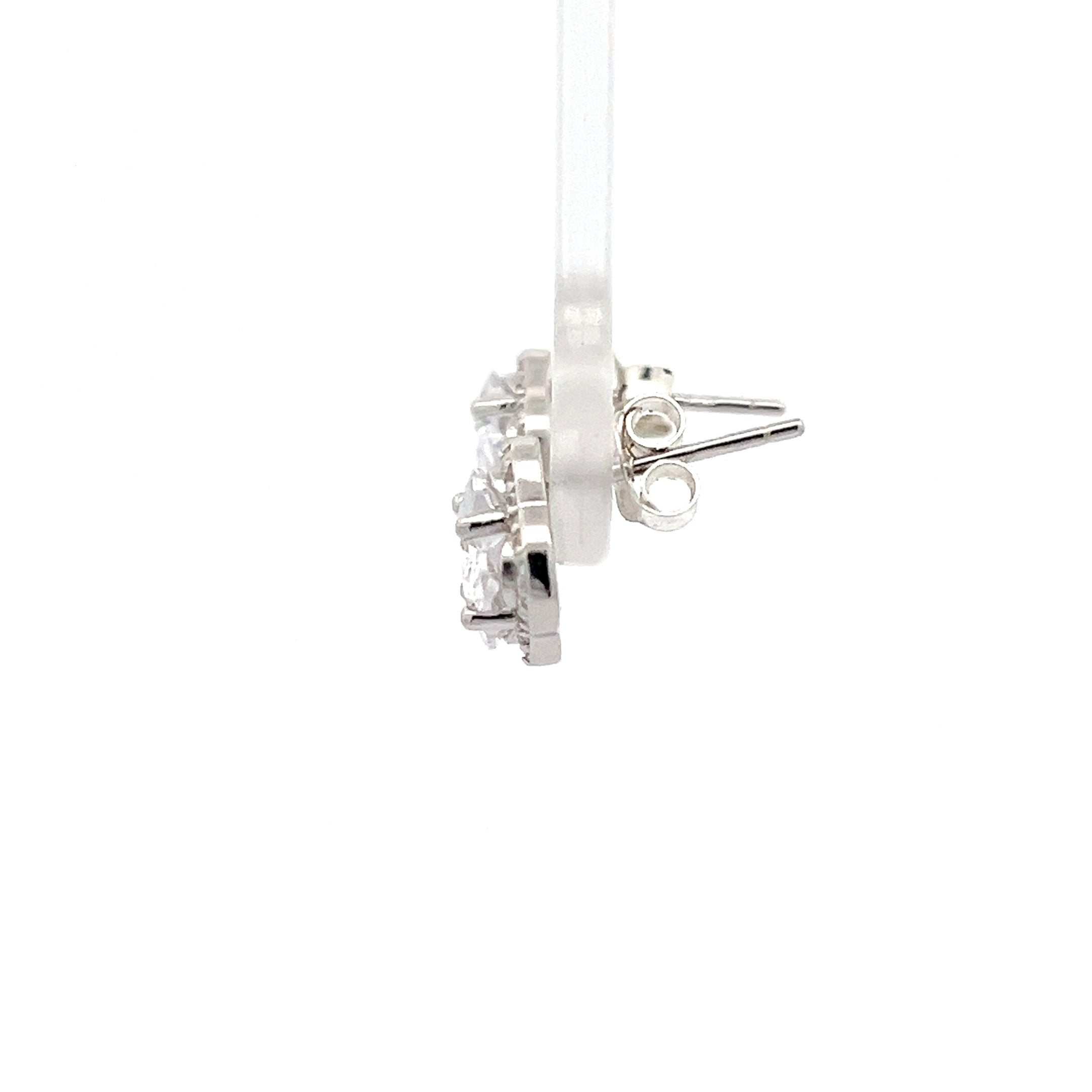 Ohrring Stecker Blumenmuster Sterling Silber 925