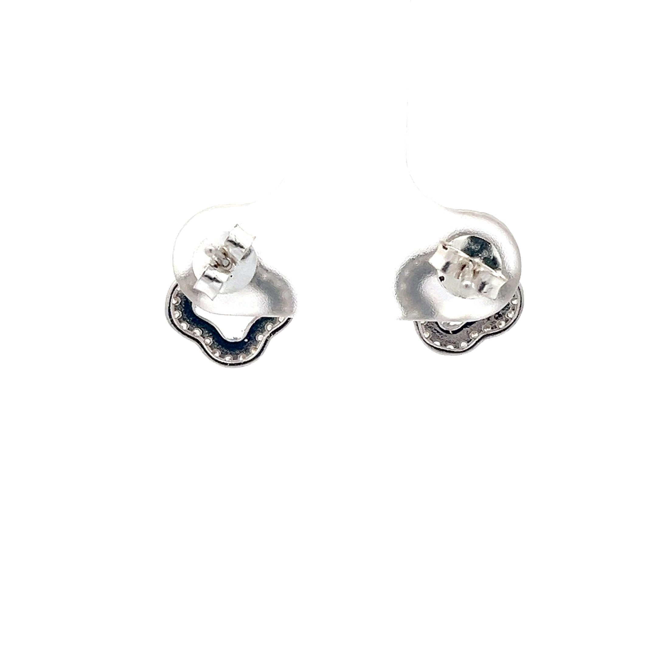 Ohrring Stecker Blumenmuster Sterling Silber 925