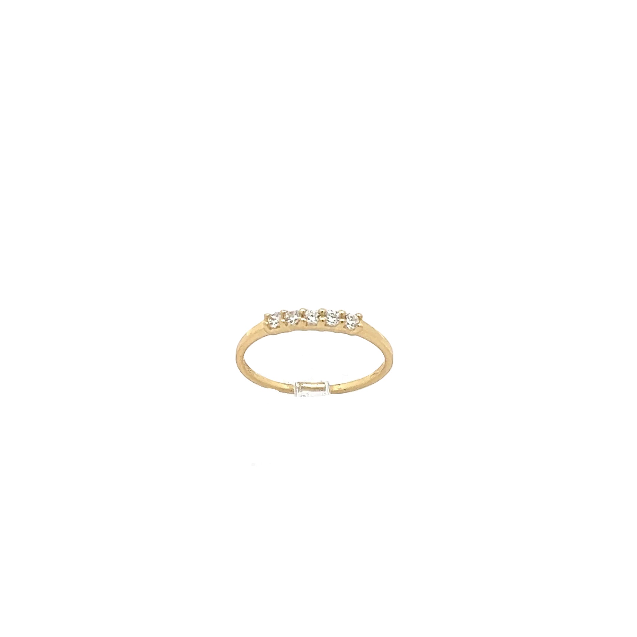 Ring Zirkonia 925 Silber vergoldet Gr.51