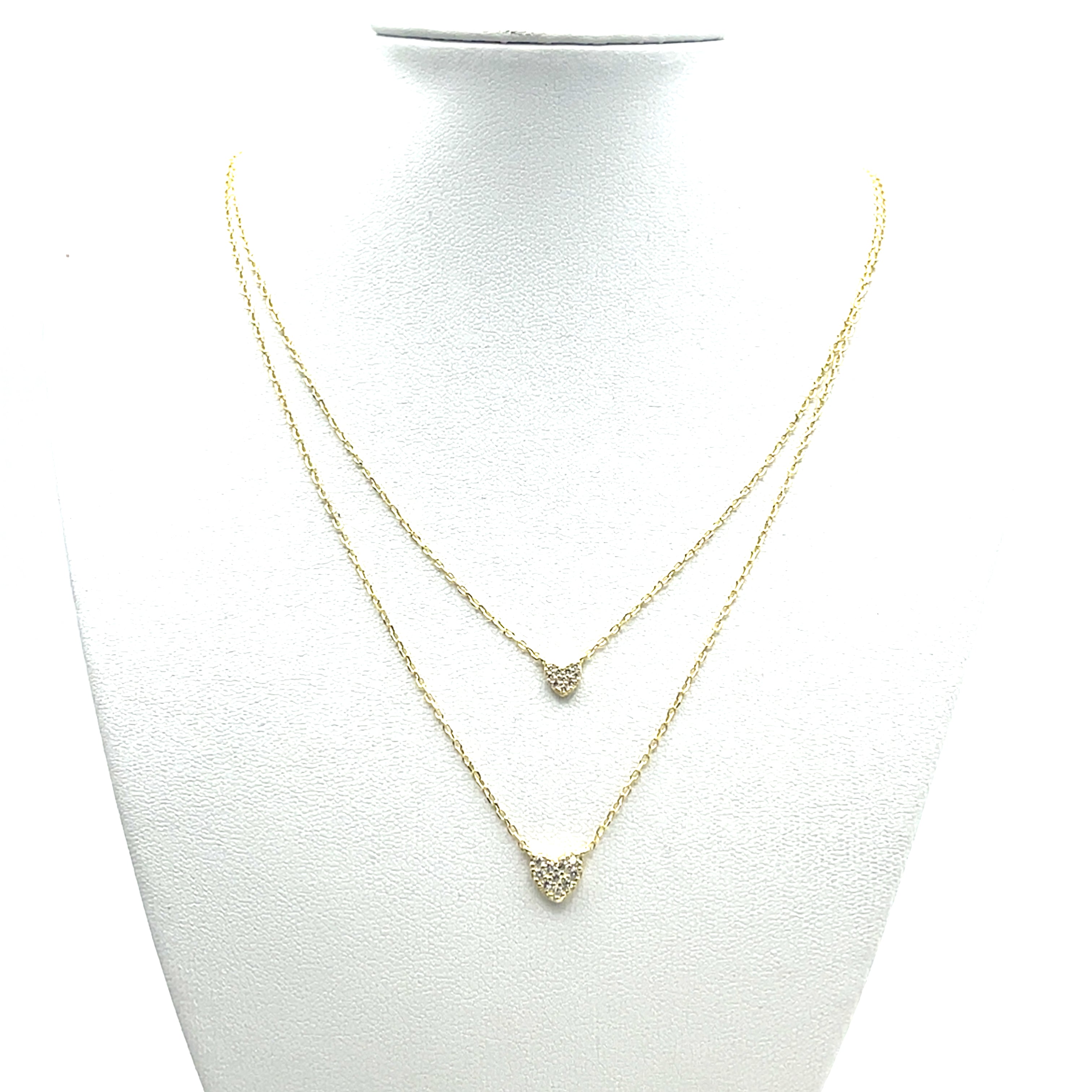 Herz Layerkette Sterling Silber 925 vergoldet